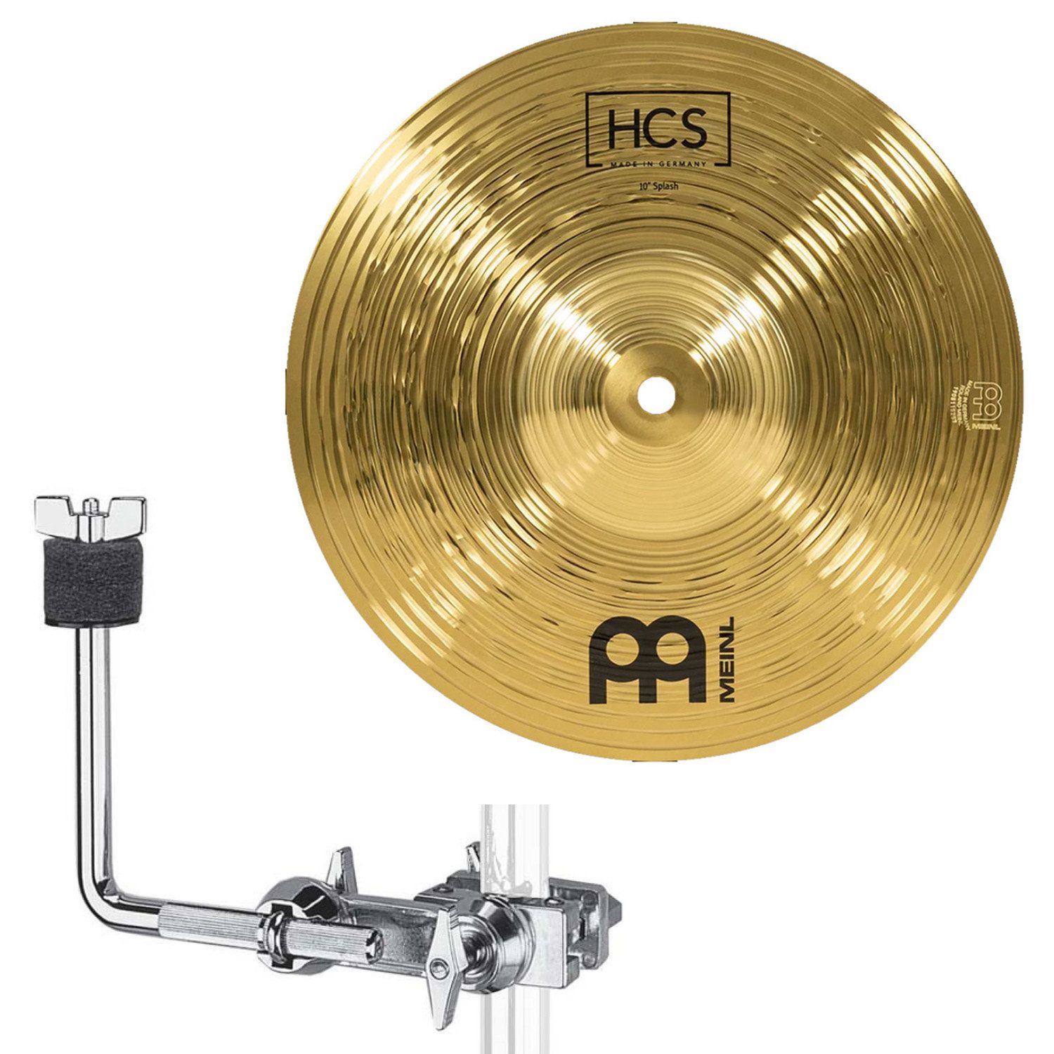 Meinl Cymbals Becken MEINL HCS 10 Splash Becken mit Dixon PA-ACM-SP Becken-Halter,Splash Becken, mit Dixon PA-ACM-SP Becken-Halter