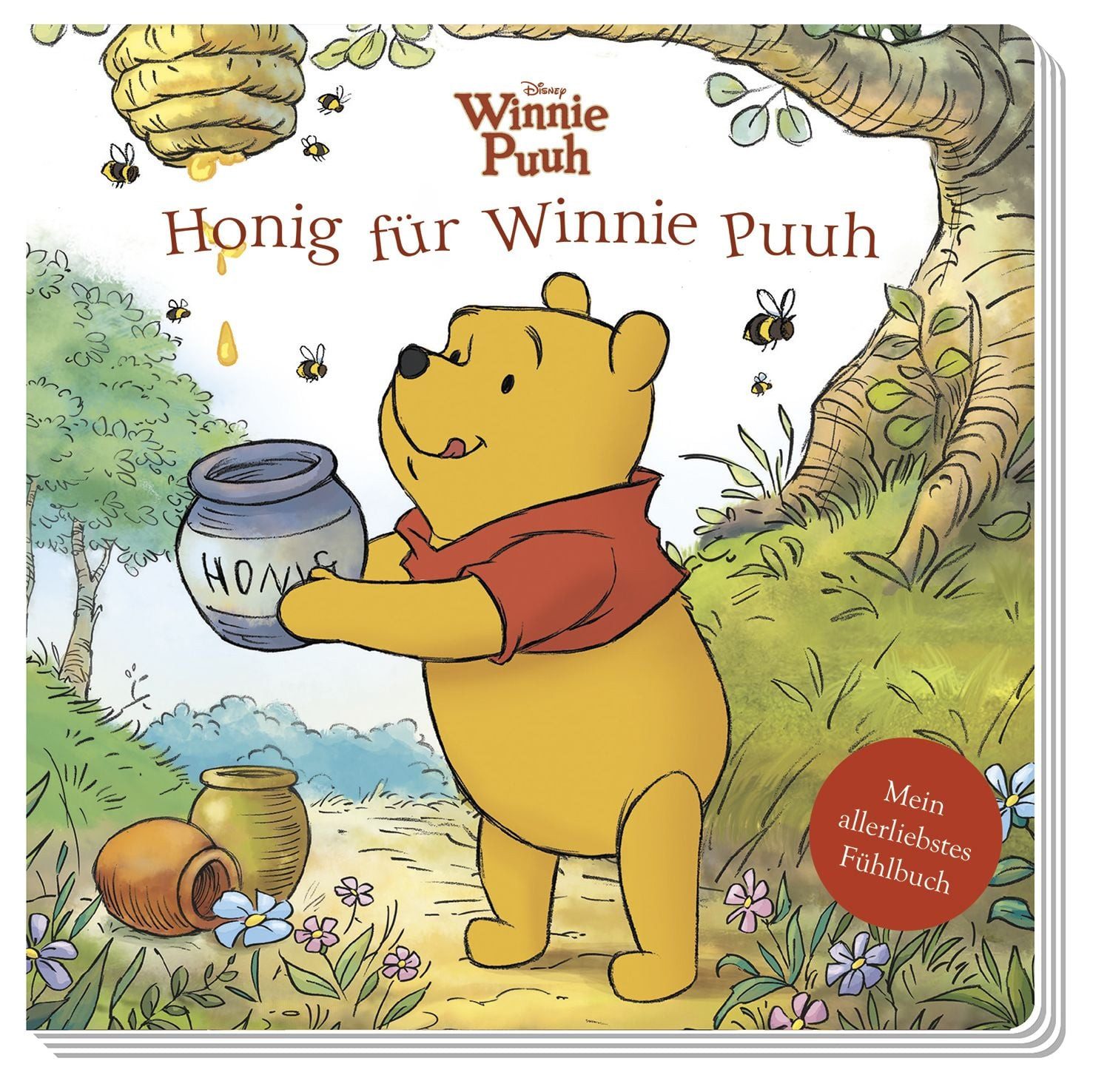 Disney Winnie Puuh: Honig für Winnie Puuh - Mein allerliebstes Fühlbuc / Sara F. Miller, Pappbilderbuch mit Fühlelementen