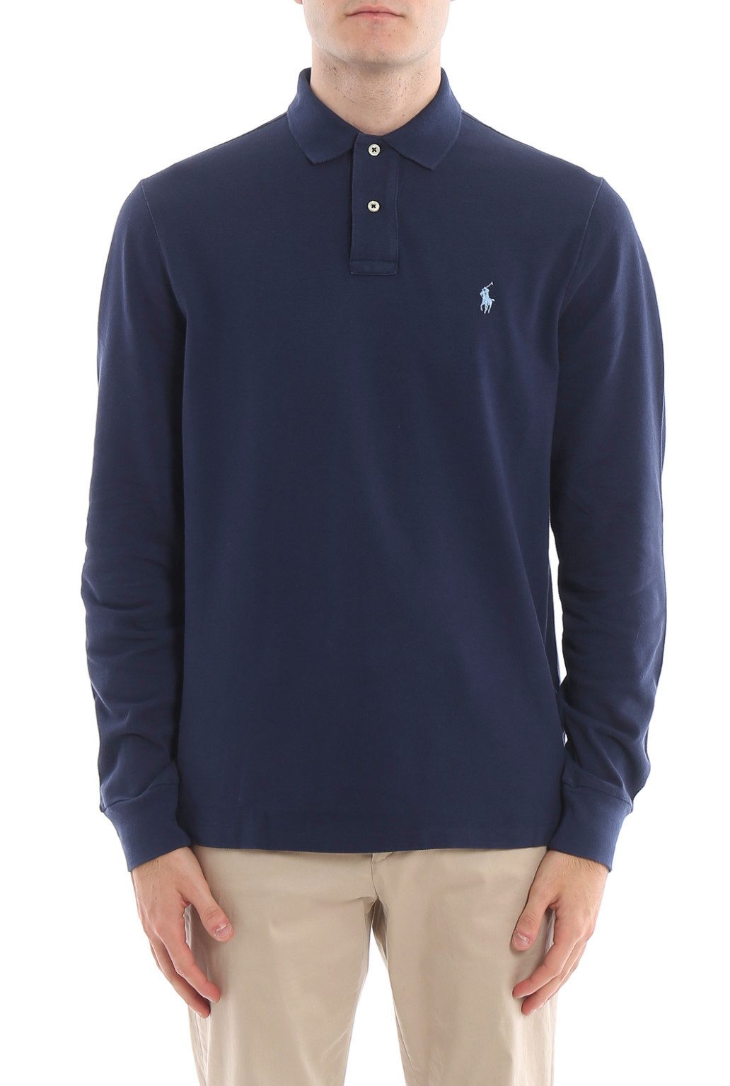 Polo Ralph Lauren Langarm-Poloshirt Herren Hemd Classic Fit mit digitaler E günstig online kaufen