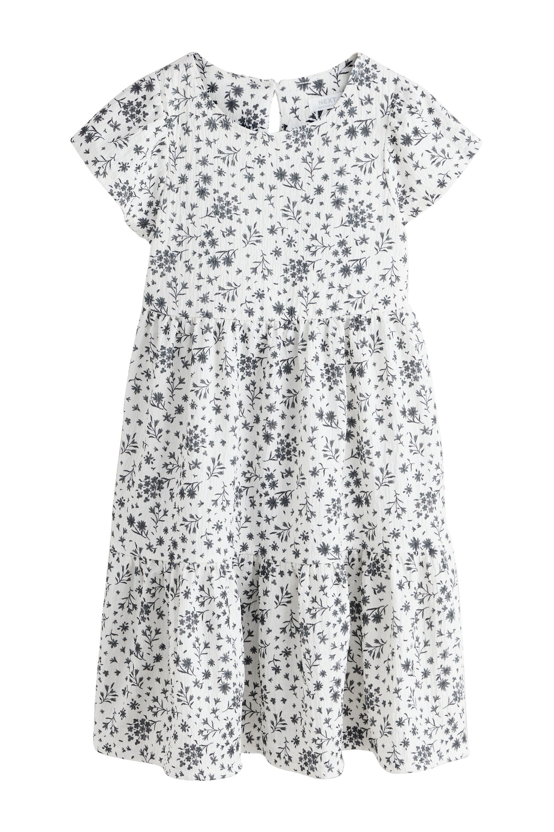 Next Jerseykleid Kleid in Knitteroptik mit Engelsärmeln (1-tlg)