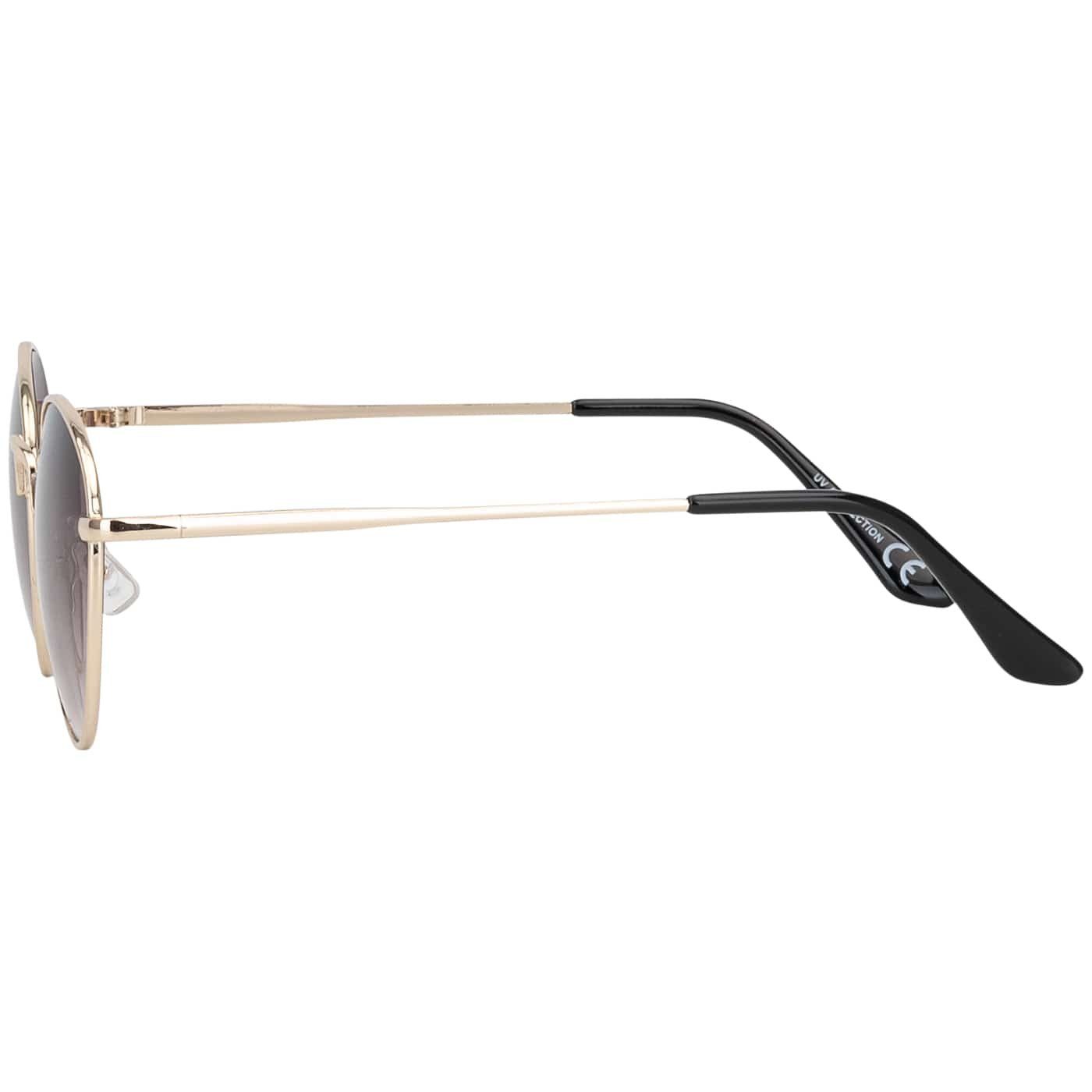 BEZLIT Eyewear Pilotenbrille Linsen grün, (1-St) schwarzen mit oder braun Rund Designer blau, Damen rosa, Sonnenbrille Form