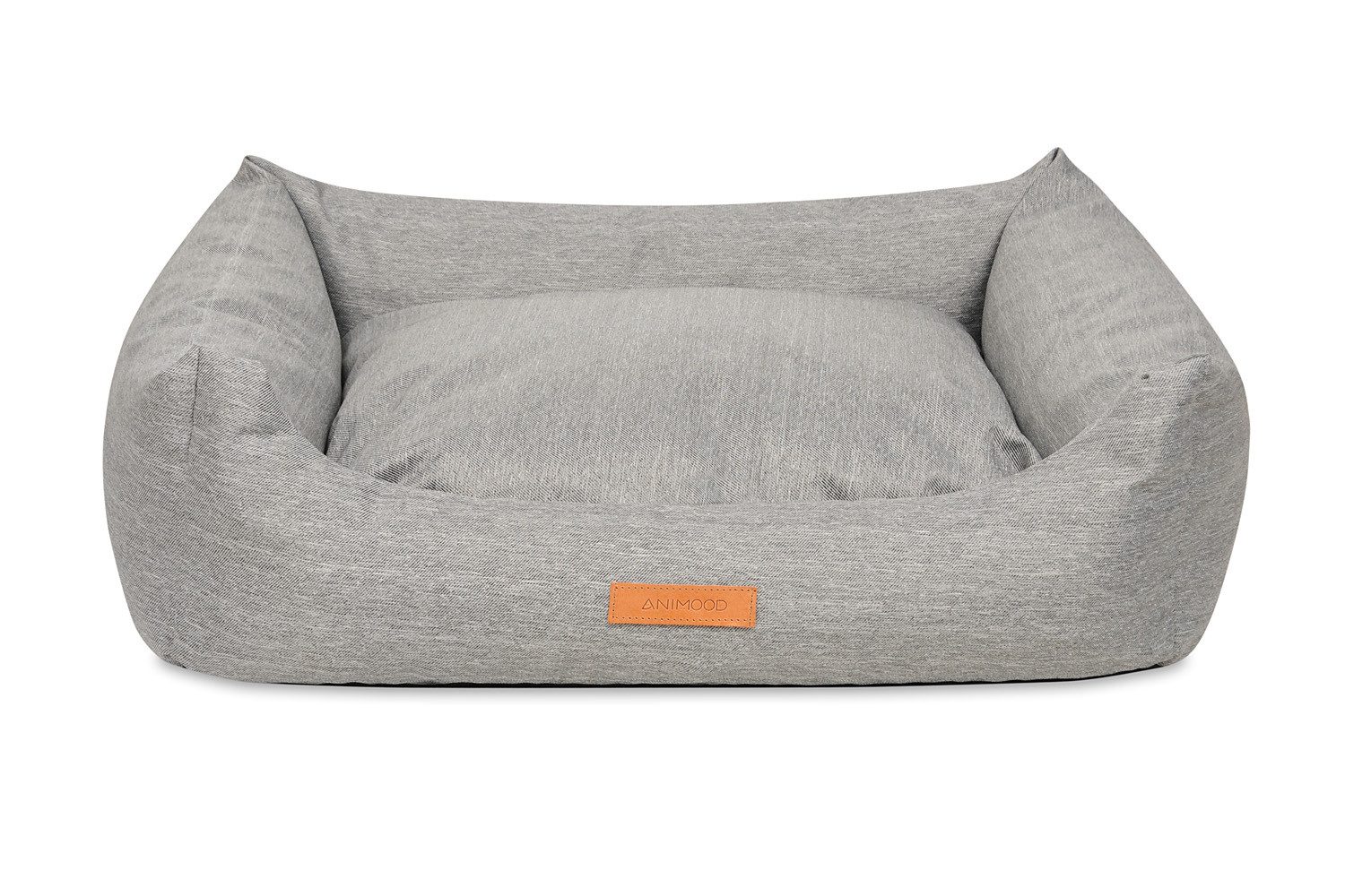 Animood Tierbett Animood Hundebett Alex grau M Denim-Imitat, Denim-Imitat, leicht zu reinigen mit milden Polsterpflegemitteln