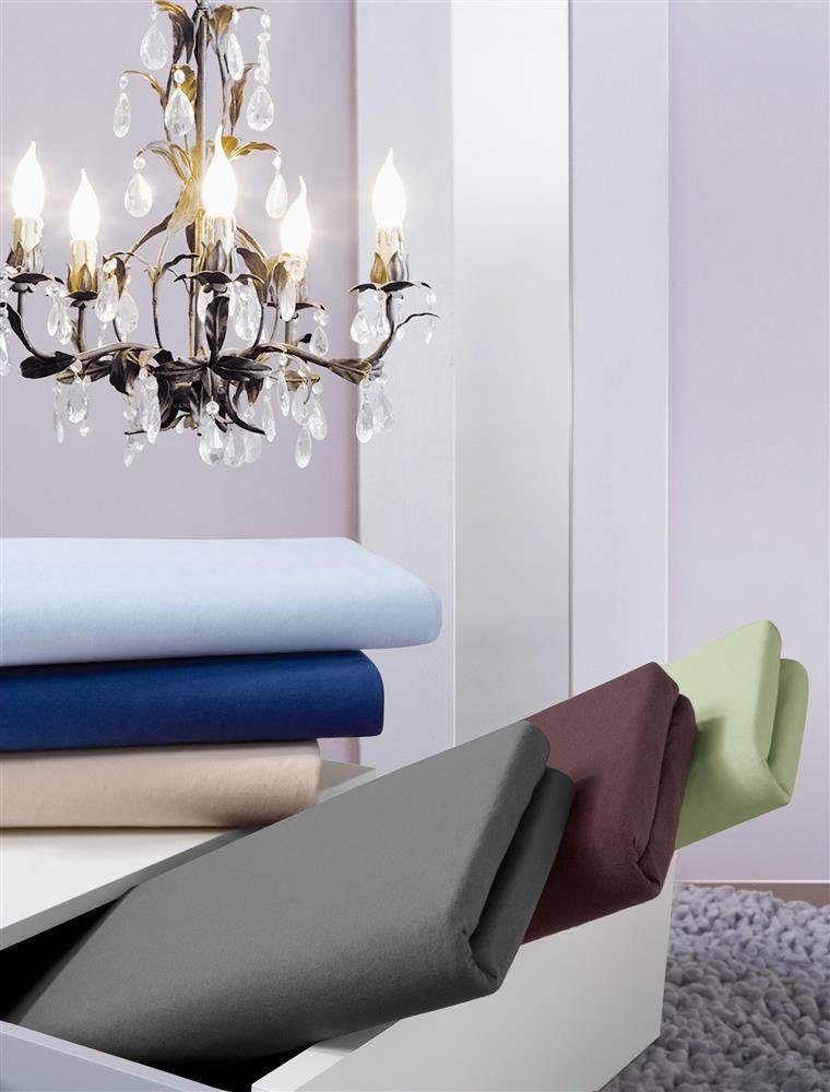 Irisette Spannbettlaken Premium Stretch Spannbetttuch Royal 0003 120 x 200 cm kiwi, Baumwolle, Gummizug: Rundum, (1 Stück), Bettlaken mit Gummizug in 90x200 140x200 180x200 und weitere Größen