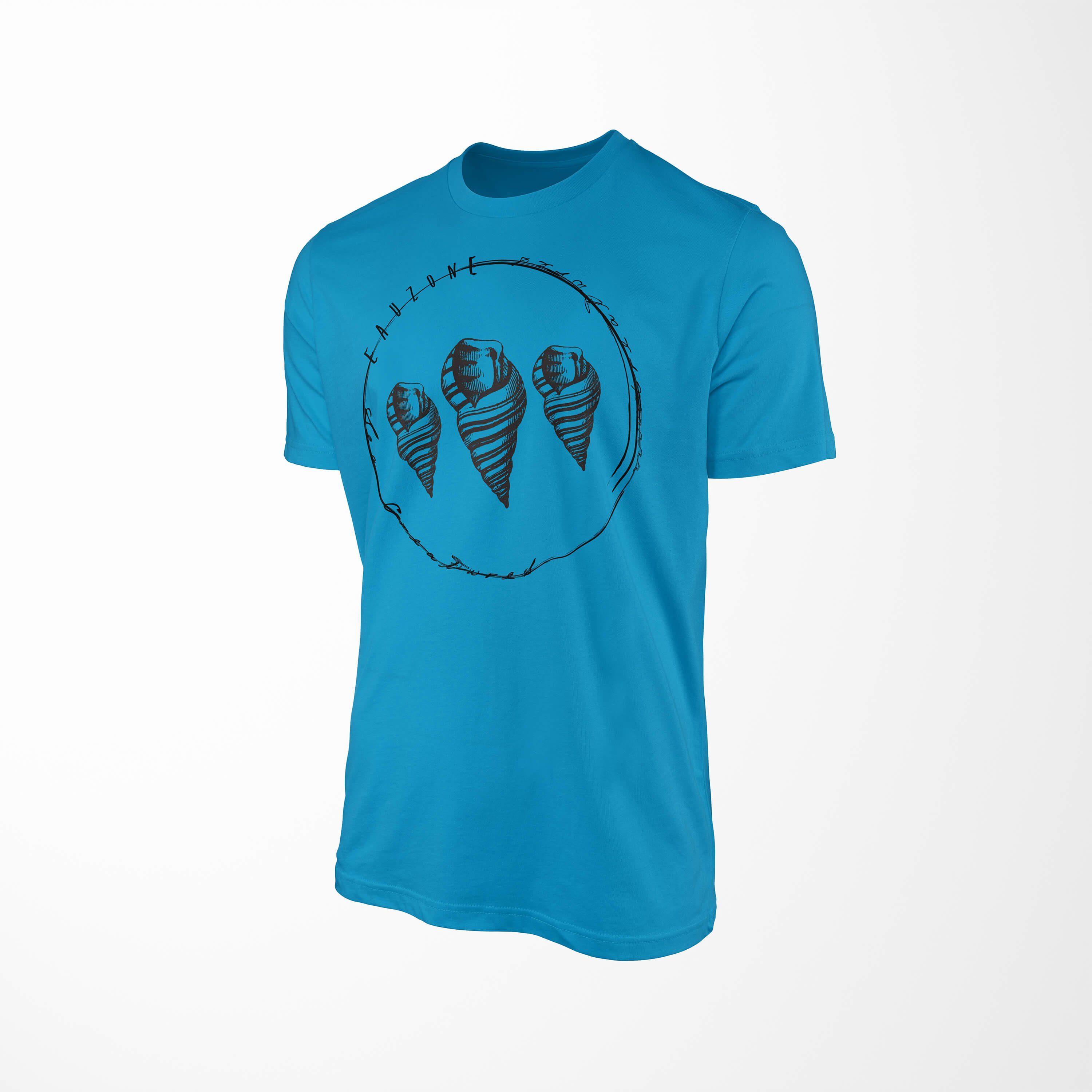 031 / Struktur Tiefsee sportlicher Sea feine Sinus T-Shirt Art Serie: - und Atoll Sea Creatures, T-Shirt Fische Schnitt