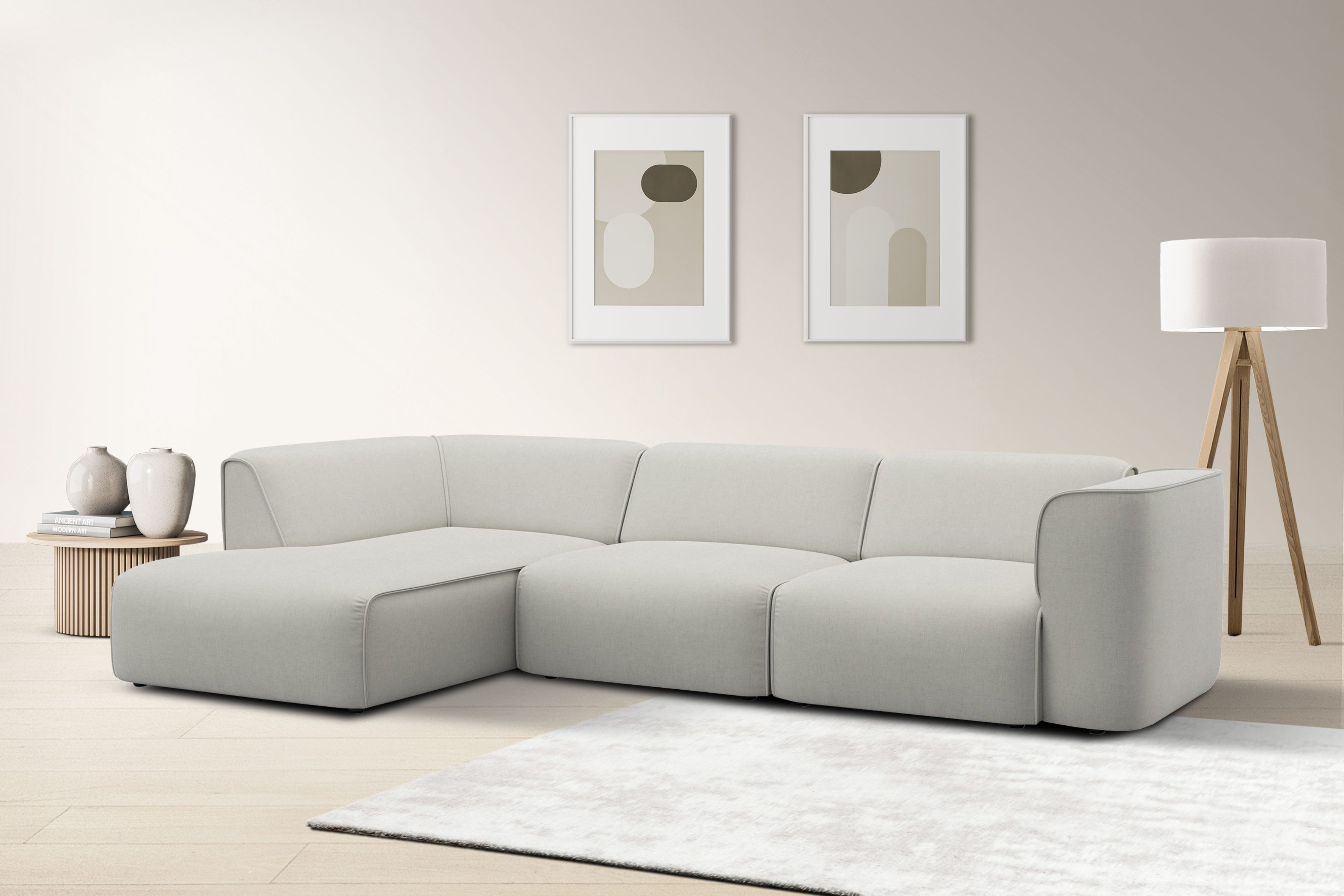 RAUM.ID Ecksofa Merid L-Form, jederzeit durch Module erweiterbar, B/T/H: 295/162/70 cm, als Modul oder separat verwendbar, für individuelle Zusammenstellung