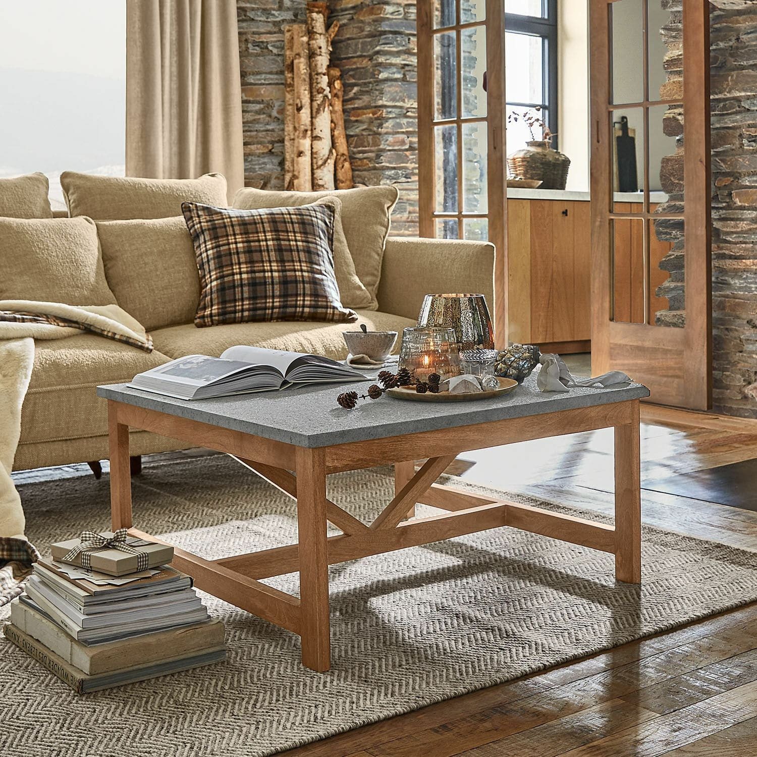 Mirabeau Couchtisch Couchtisch Pliquentis grau/braun