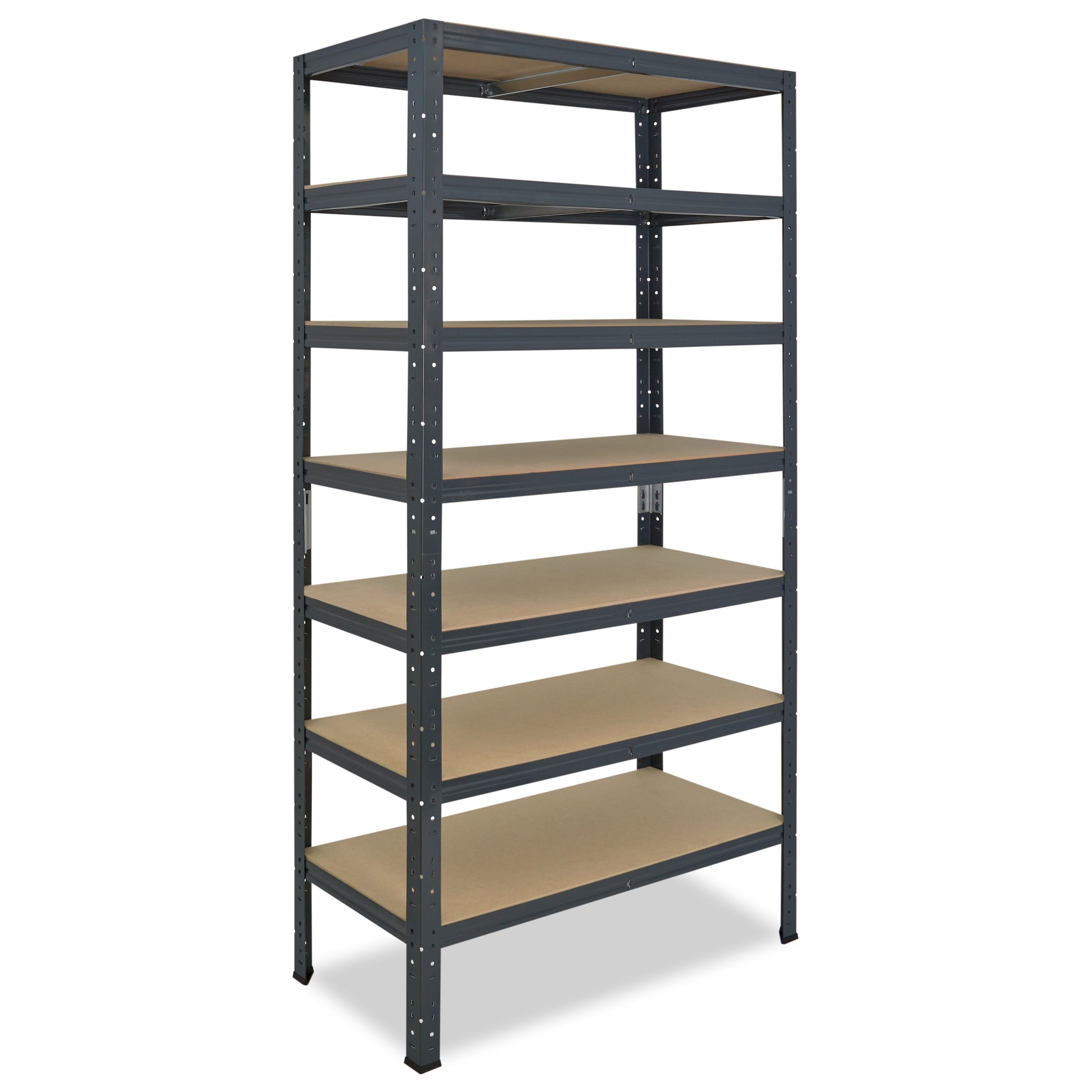 shelfplaza Schwerlastregal HOME, 230x80x40cm anthrazit, Metallregal mit 7 Böden, als Kellerregal, Garagenregal, Werkstattregal oder Lagerregal, Steckregal Metall mit 125kg Tragkraft