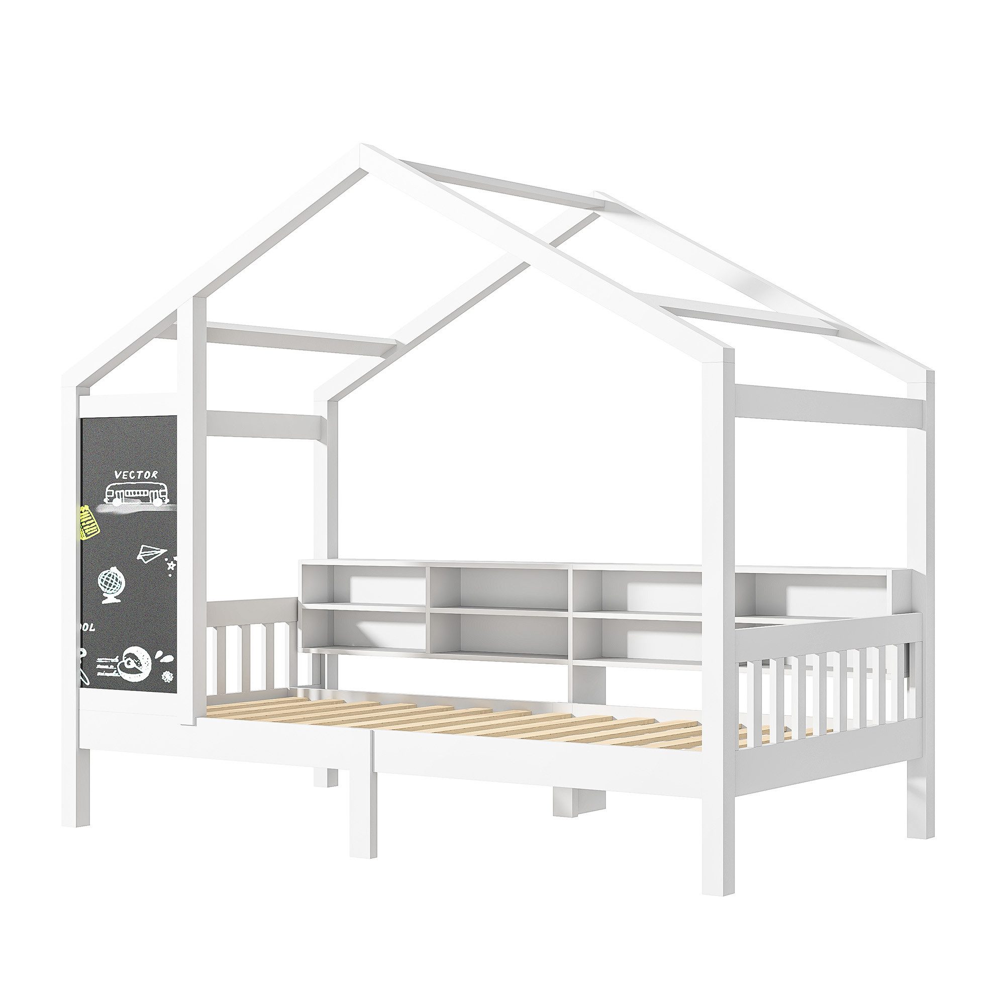 FUROKOY Kinderbett Kinderbett 90x200 cm, Bodenbett günstig online kaufen