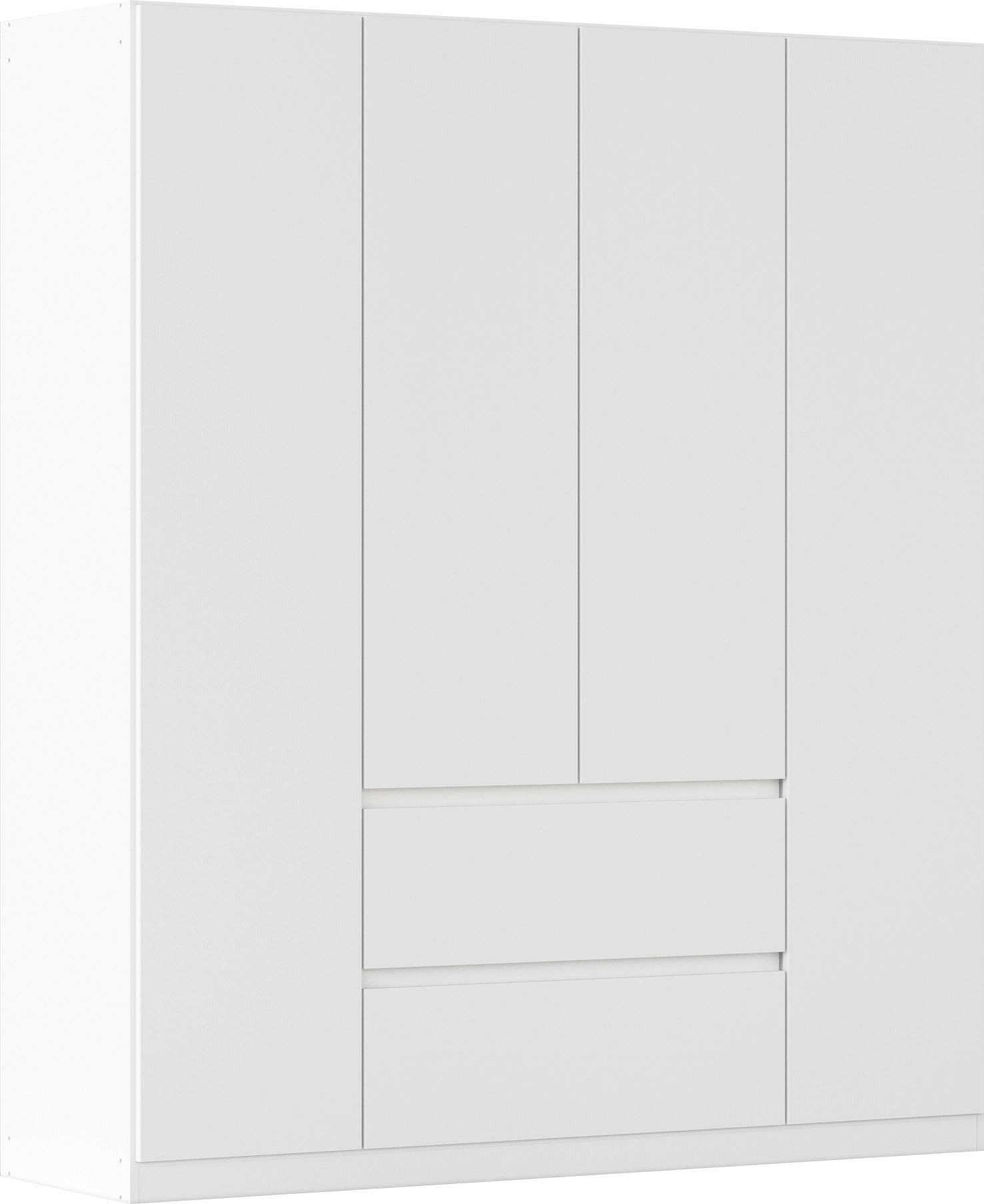 rauch Drehtürenschrank Mehrzweckschrank Aktenschrank Mietswohnung Garderobe MAINZ 181cm breit (3 verschiedene Ausstattungen BASIC/CLASSIC/PREMIUM (inkl. SOFT-CLOSE) grifflose Front, Außentüren mit Push-to-Open Funktion MADE IN GERMANY
