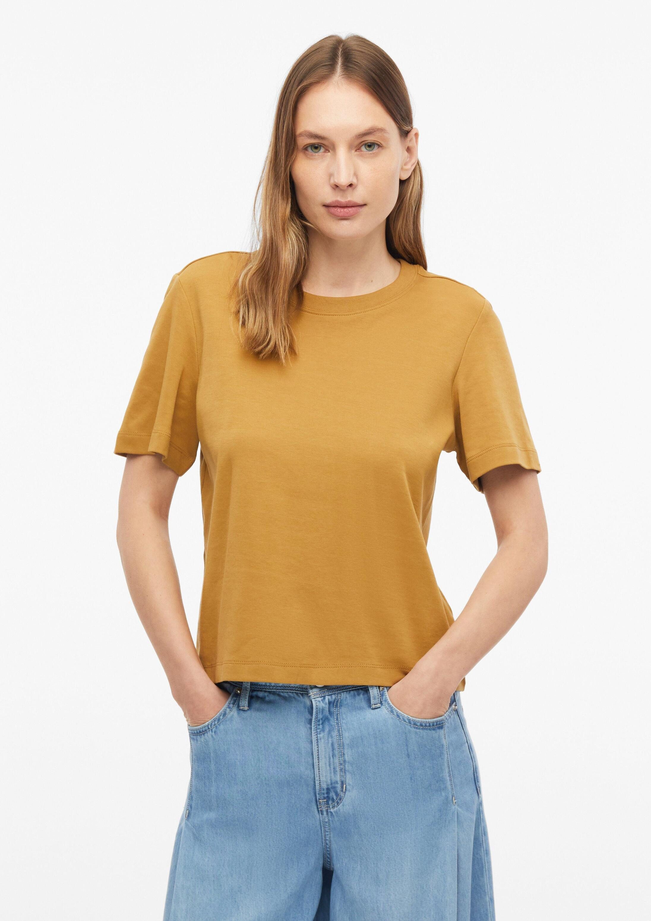 s.Oliver Kurzarmshirt T-Shirt Verkürztes T-Shirt aus Interlockjersey