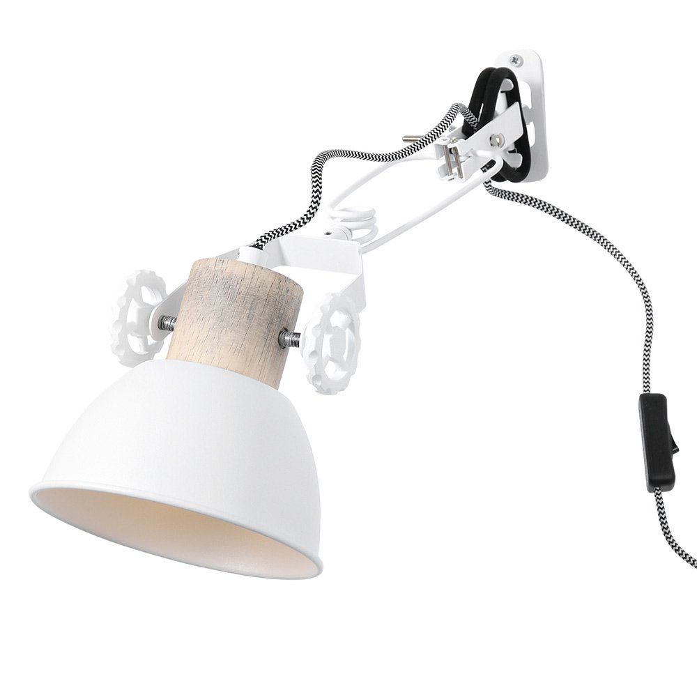 Industrial LIGHTING inklusive, nicht Steinhauer Wandleuchte Holz Wandleuchte, beweglich Leuchtmittel Leselampe Wandlampe Spotlampe