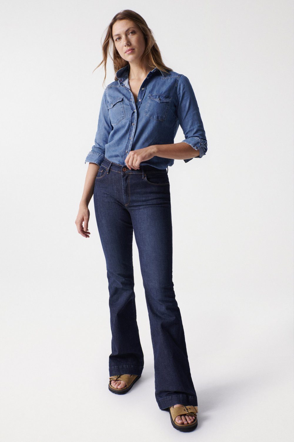 Salsa Stretch-Jeans SALSA JEANS DESTINY FLARE PUSH UP dark blue 21005341.0854 – Bild 3 von 5