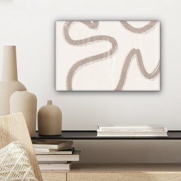 OneMillionCanvasses® Leinwandbild Moderne Kunst - Beige - Abstrakt, (1 St), Wandbild Leinwandbilder, Aufhängefertig, Wanddeko, 30x20 cm