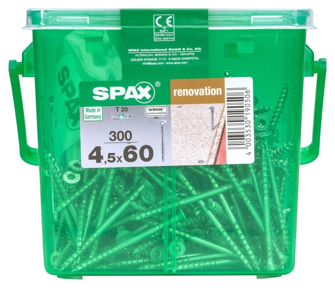 SPAX Terrassenschraube Spax Verlegeschrauben 4.5 x 60 mm TX 20 - 300 Stk.