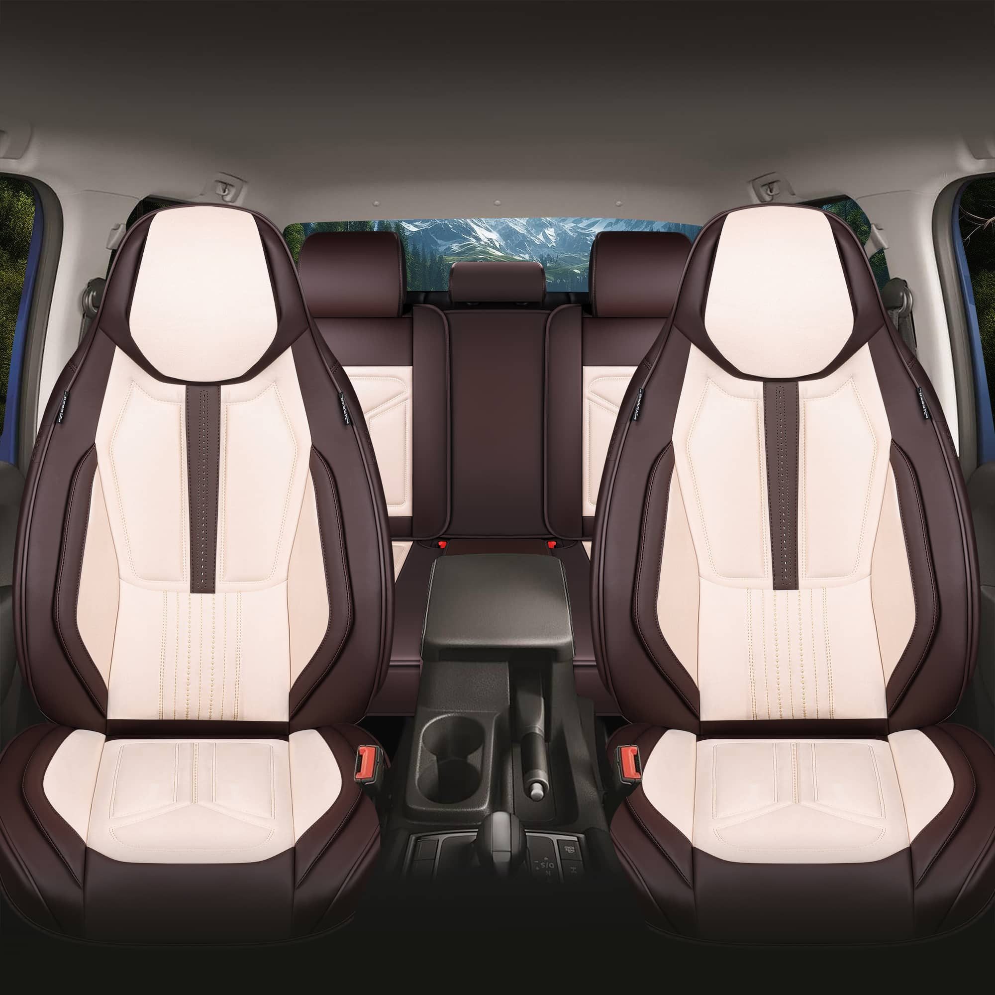 BREMER SITZBEZÜGE Autositzbezug für Volvo XC40 Bj ab 2017 (FS5), Set, 2-tlg., Komplettset Vorne und Hinten, in Braun/Beige