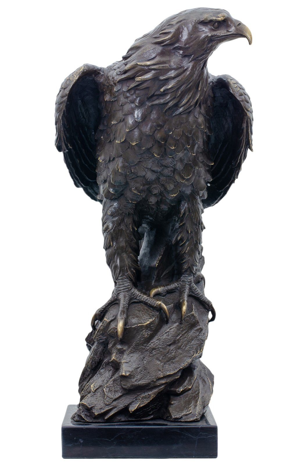 Bronzeskulptur Skulptur Adler Bronze Statue Aubaho Figur Antik-Stil 51cm im