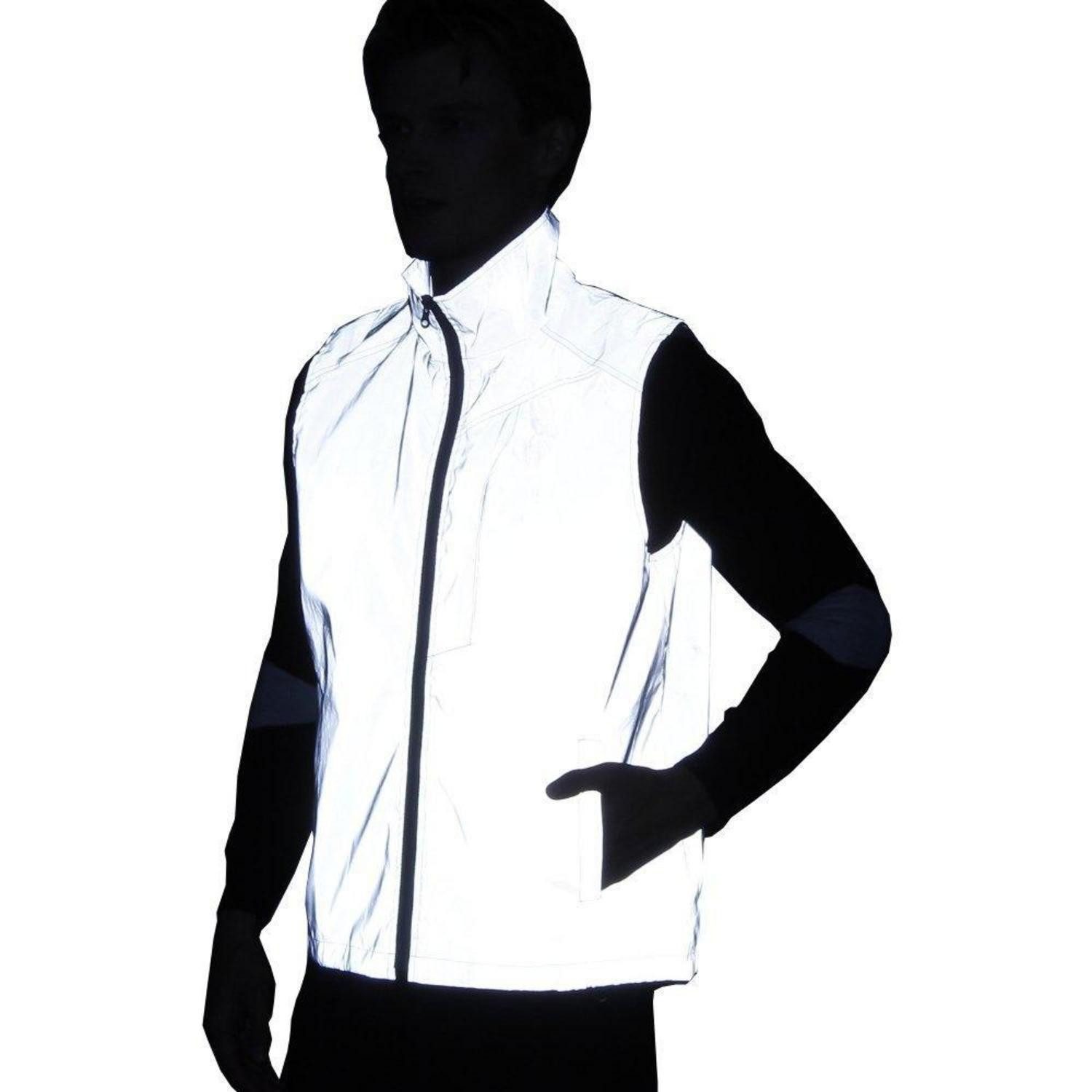 LuxusKollektion Warnweste Herren/Damen Reflektorweste 3XL Grau
