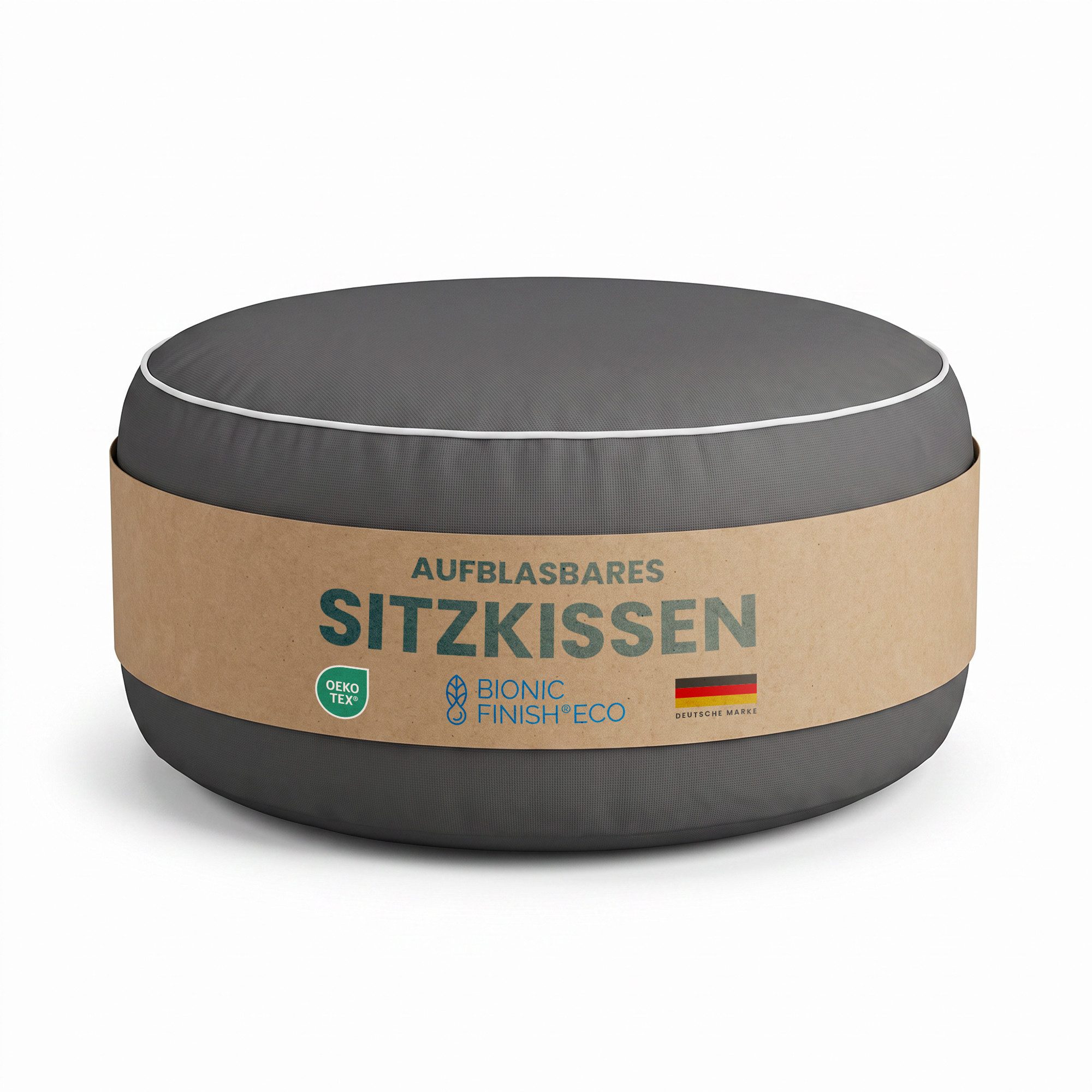 Bestlivings Bodenkissen Sitzpouf Indoor Ø54xH26cm, Belastbarkeit: bis 100kg, wasserabweisend, 100% Polyester, aufblasbar