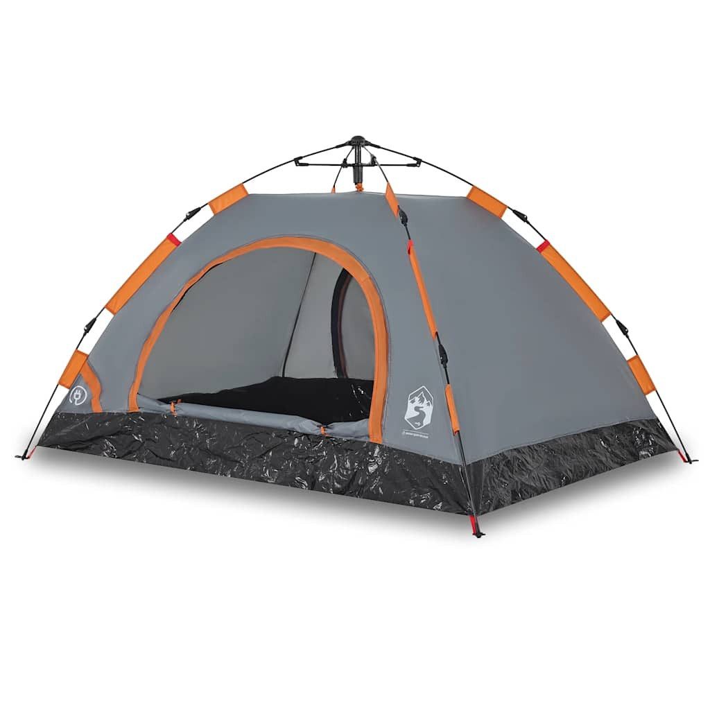 vidaXL Kuppelzelt Campingzelt 3 Personen Grau günstig online kaufen