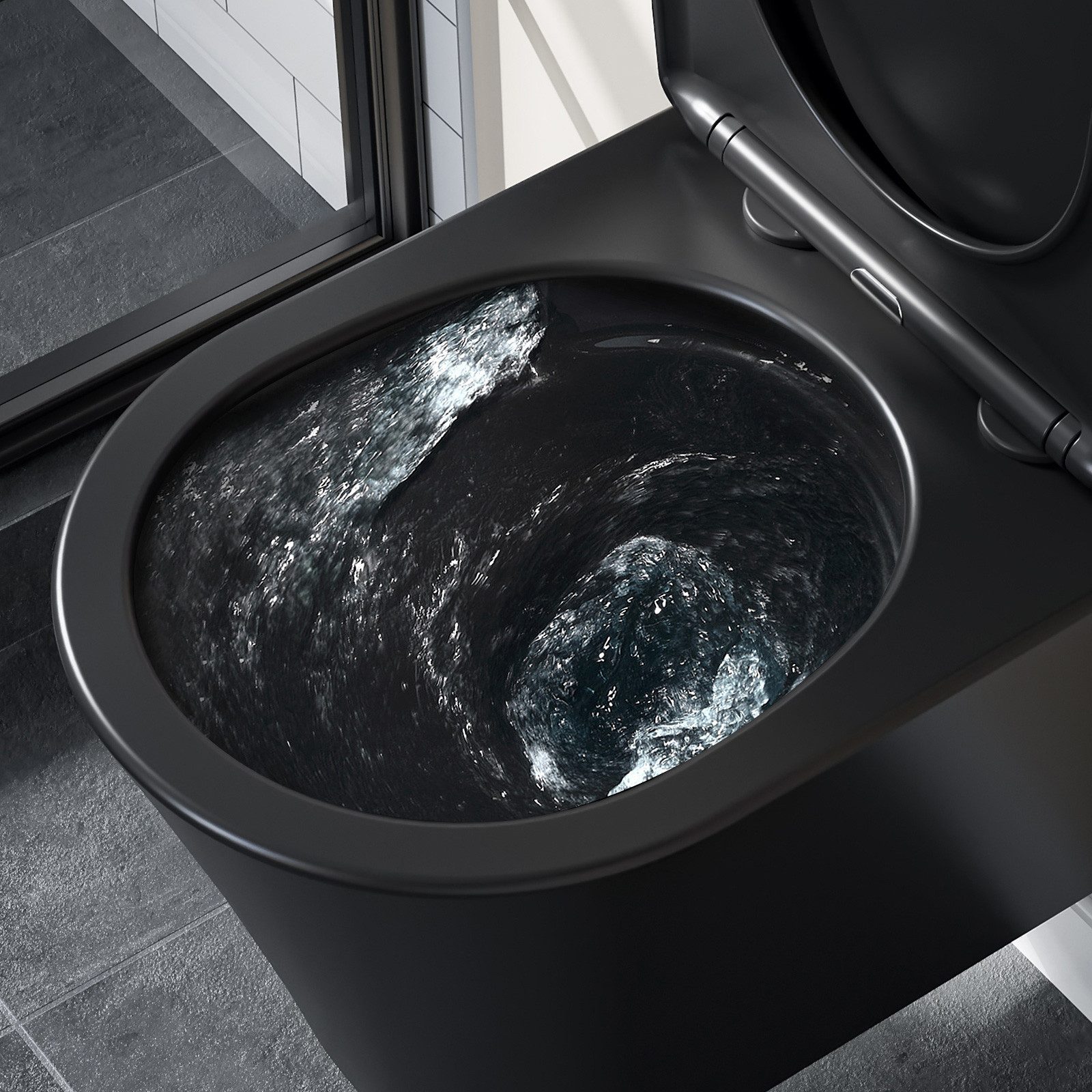 HOROW Tiefspül-WC spülrandlose Hänge WC Toilette, günstig online kaufen