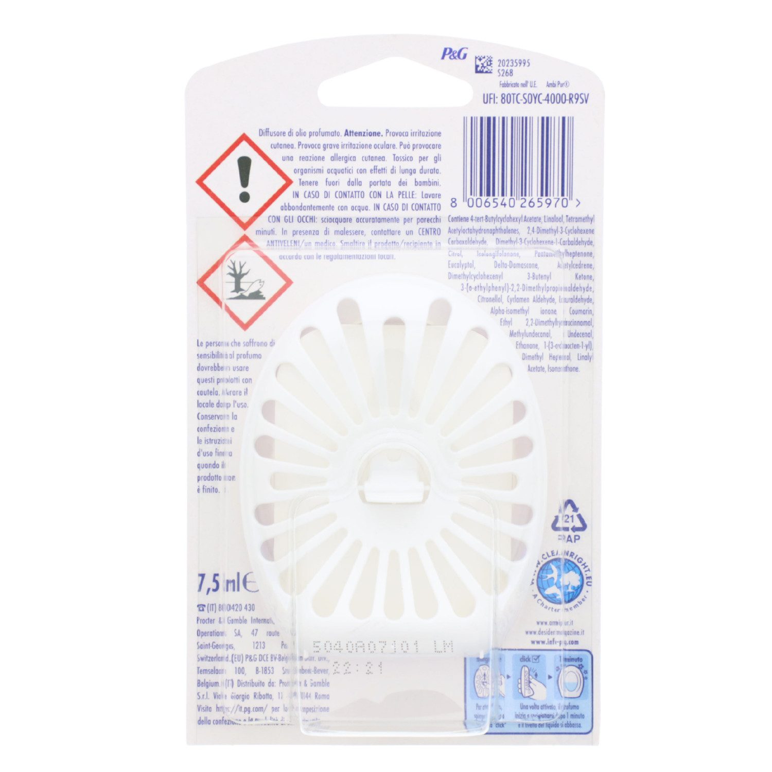 ambi pur Raumduft 8x Ambi Pur Bad Lufterfrischer Lavendel je 7,5ml Raumduft