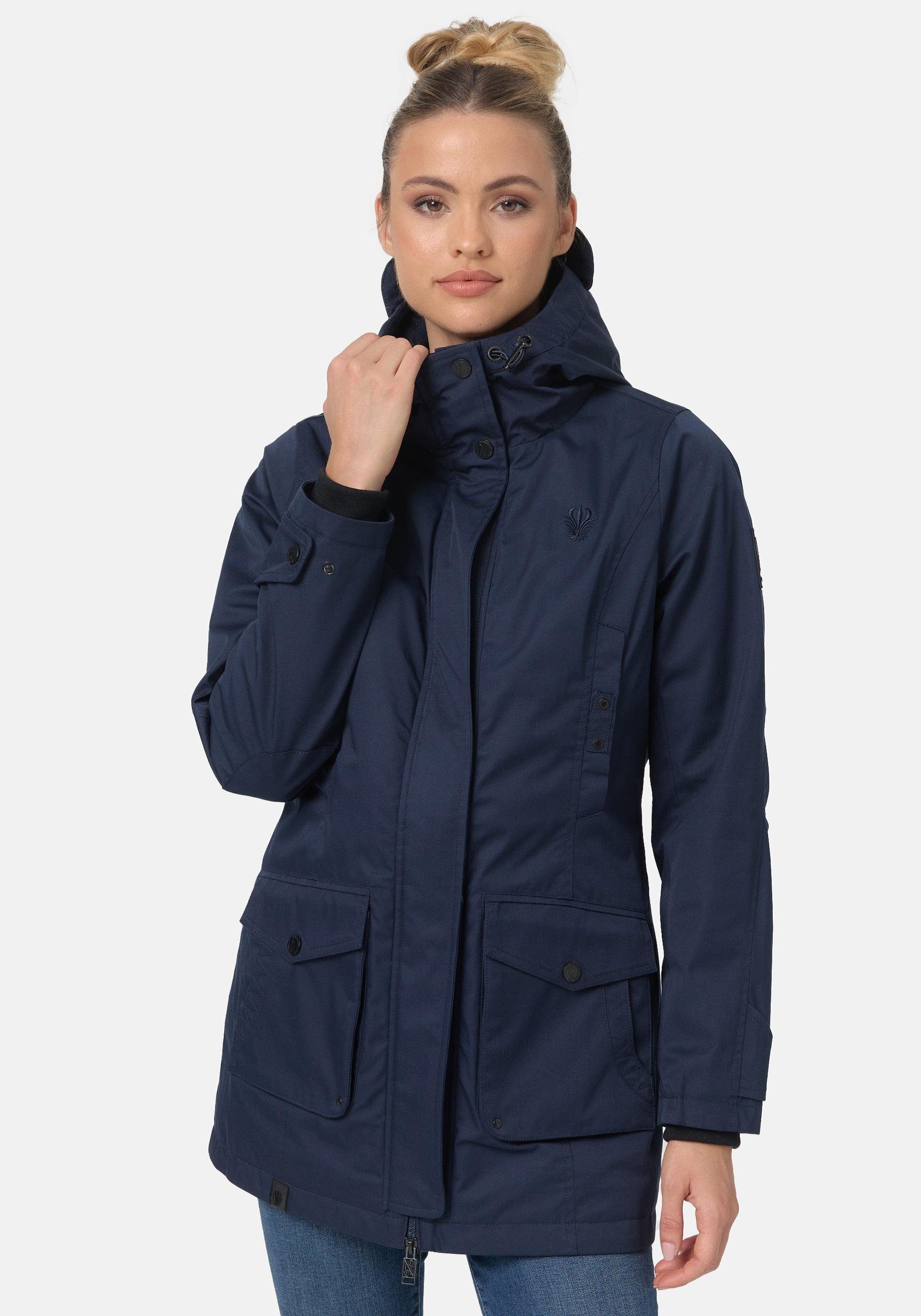 Navahoo Parka Brinjaa Modischer Winter Kurzmantel mit zahlreichen Taschen