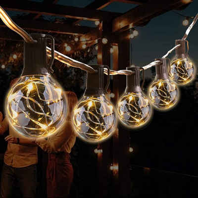 interGo Lichterkette »G40 LED Weihnachtsbeleuchtung für Party Deko innen«, 25-flammig, Weihnachtsbeleuchtung für Party Deko innen und außen