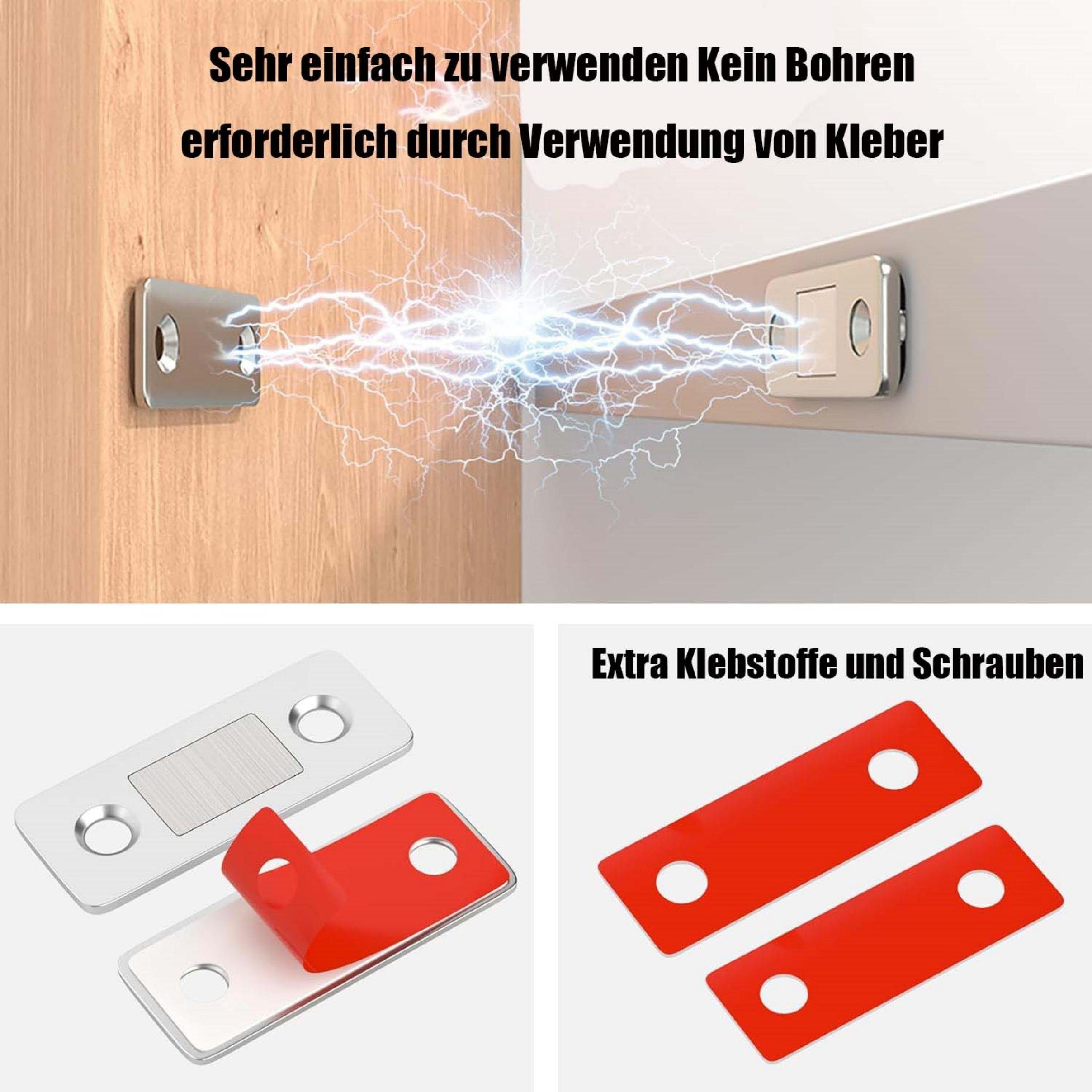 Coonoor Haftmagnetschnäpper 8er Magnetschnäpper Edelstahl Stark Tür Fenster günstig online kaufen