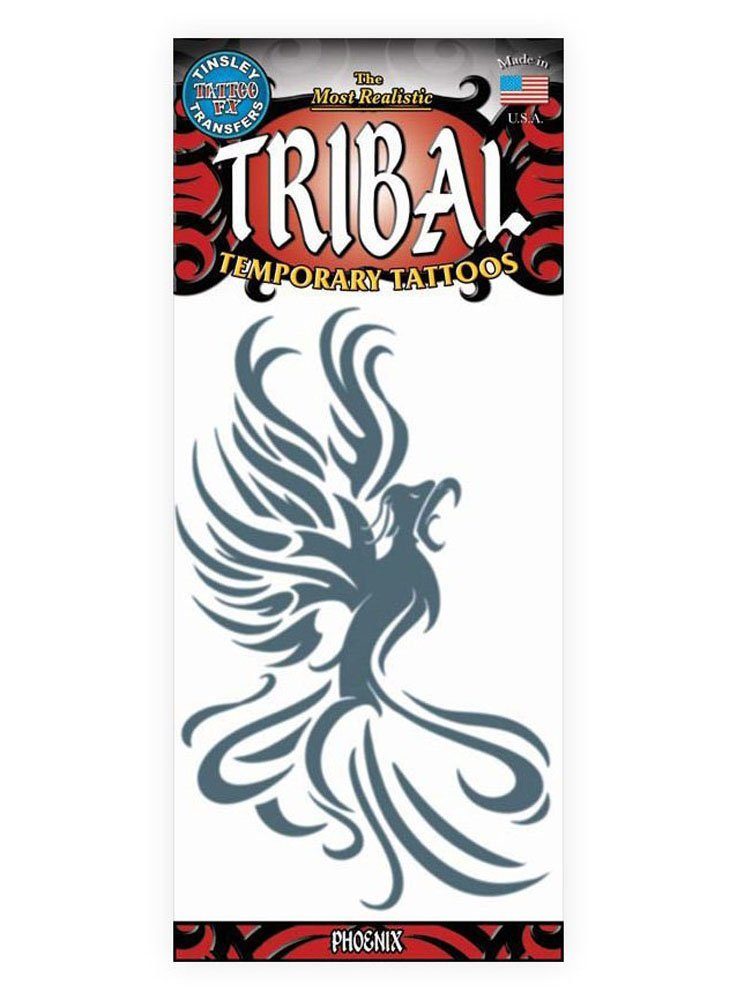 Theaterschminke Phoenix Tribal Klebe-Tattoo - Fasching Halloween K