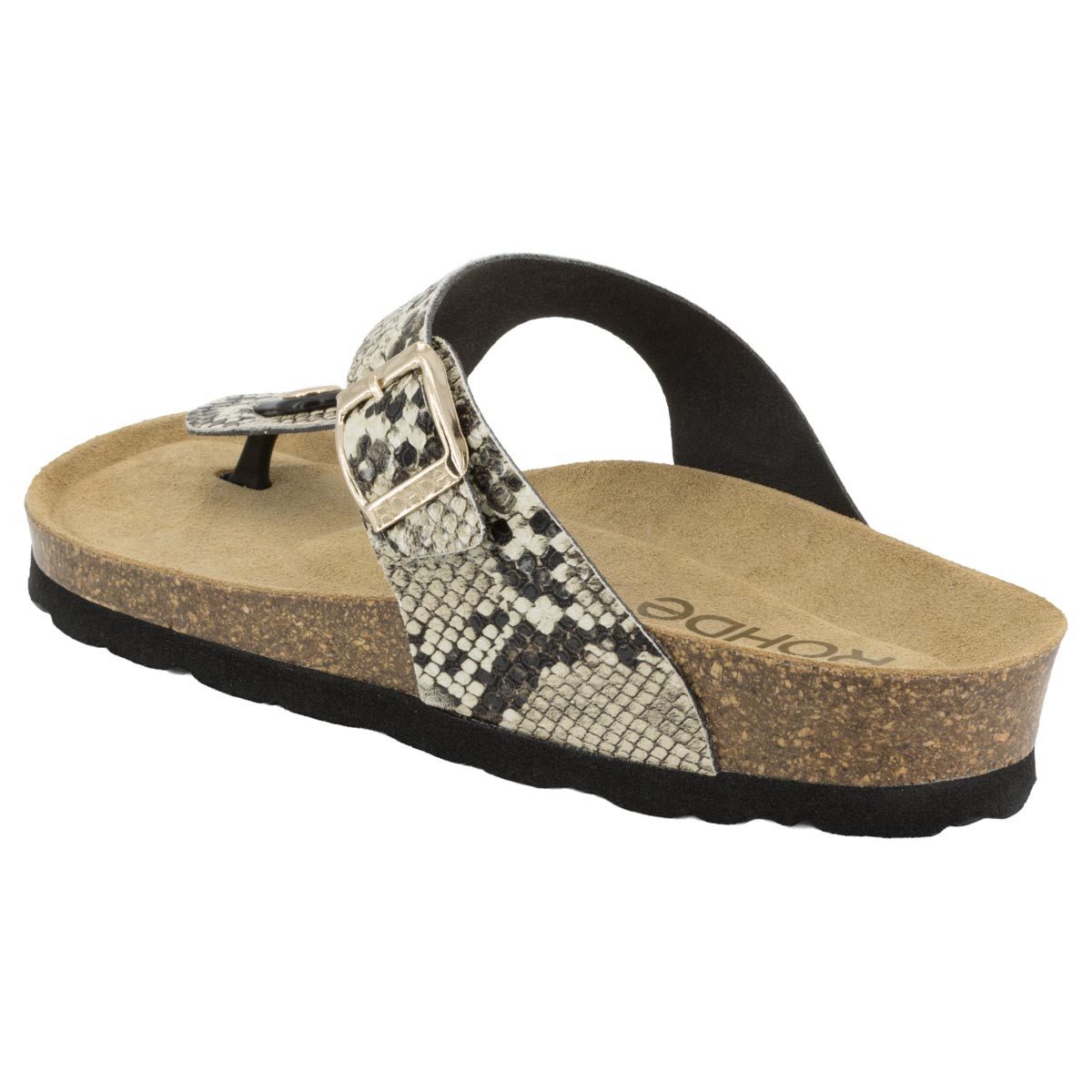 Rohde Alba Zehentrenner (1-tlg) Zehenstegsandalen - Weiches, ergonomisches Fußbett, Modischer Print