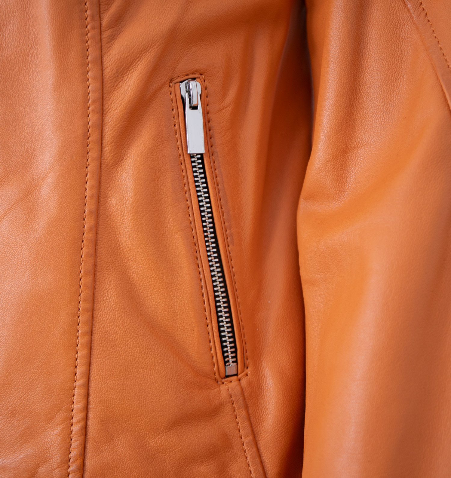 Jilani Lederjacke Fulya Jilani - Damen Lederjacke Lammnappa orange