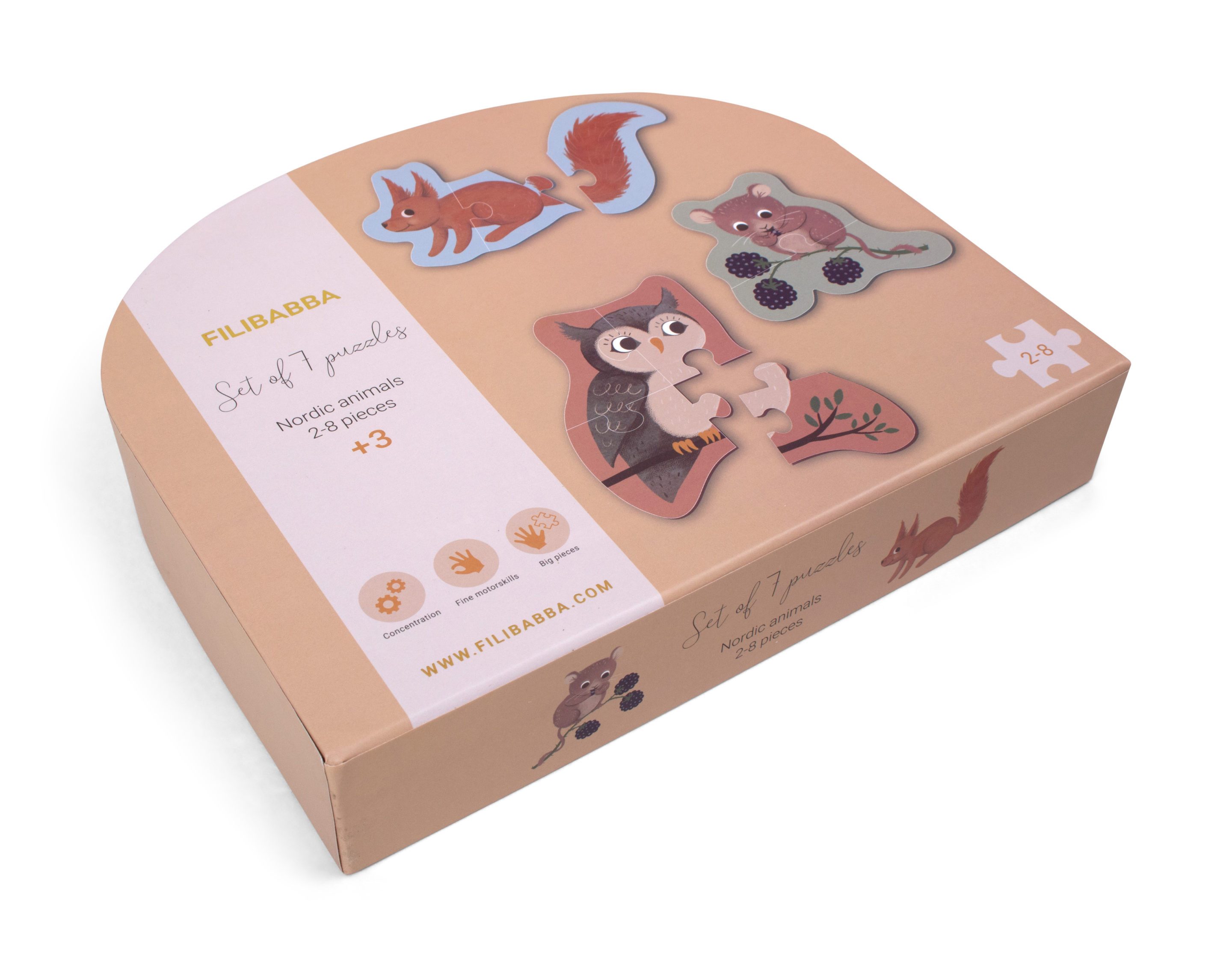 FILIBABBA Puzzle Set mit 7 Puzzles, 2 Puzzleteile, Hochwertiges Puzzle, För günstig online kaufen