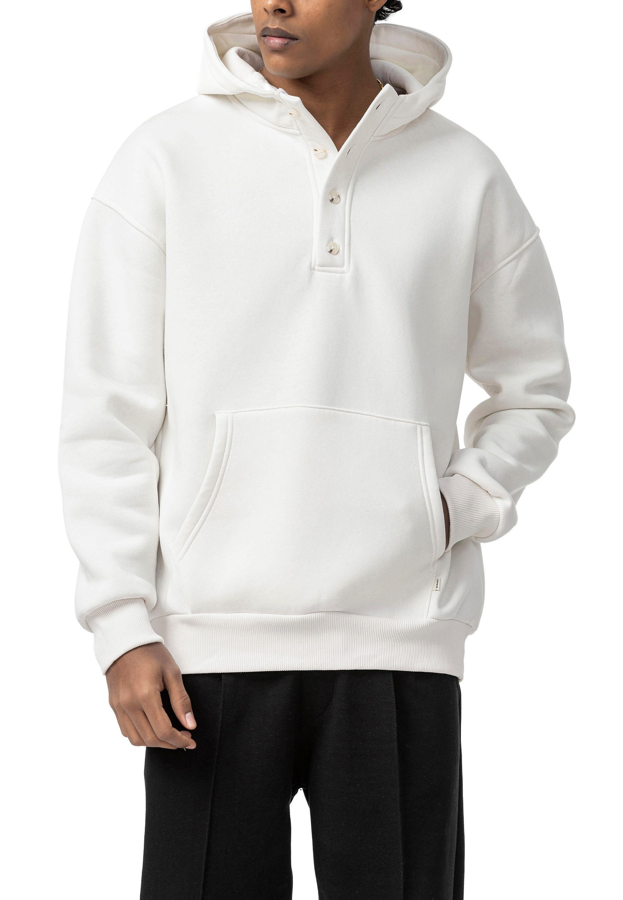 RedBridge Hoodie Oversized mit Knopfleiste und Kängurutasche