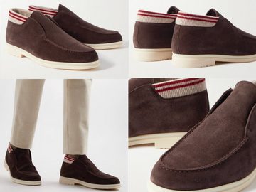 Loro Piana Loro Piana Open Wintery Walk Chukka Boots Shoes Schuhe Cashmere Suede Sneaker