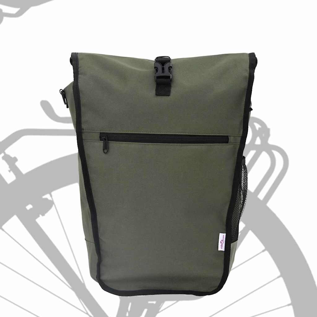 vidaXL Fahrradsattel Fahrradtasche Oliv 34 x 16 x 59 cm Polyester (1-tlg)