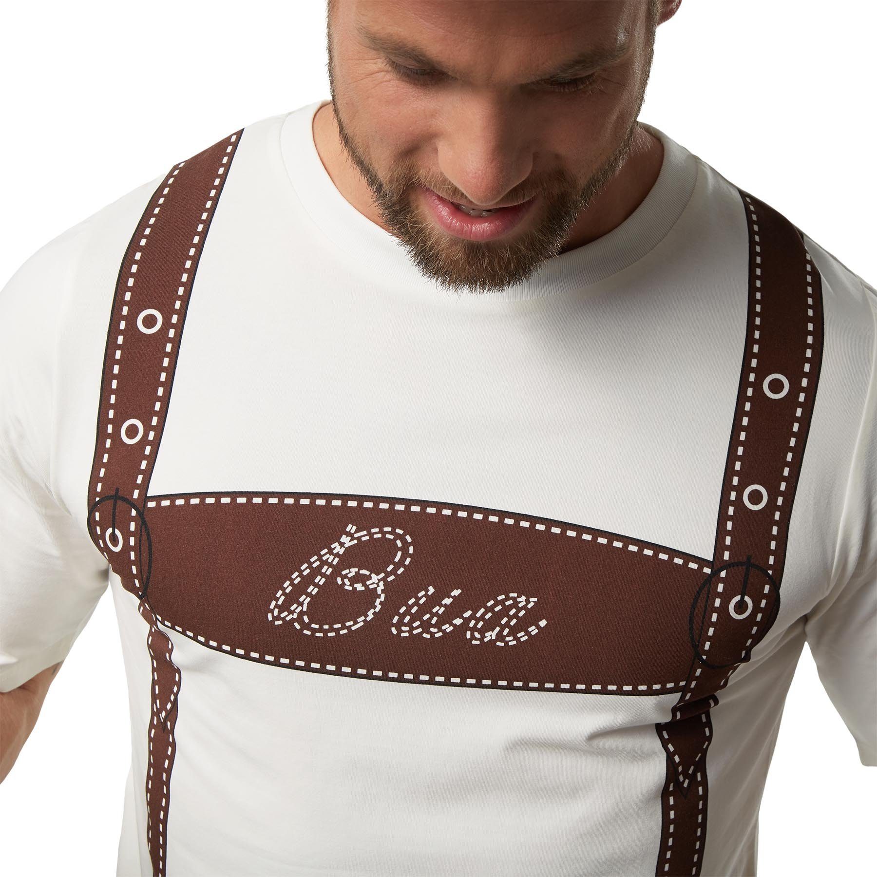 dressforfun T-Shirt Kurzarmtop, Gerade Passform und komfortabler Rundhalsausschnitt (Freizeitoberteil, Konfektionsgröße S in weiß) Kurzarm-Schnitt mit doppellag – Bild 3 von 4