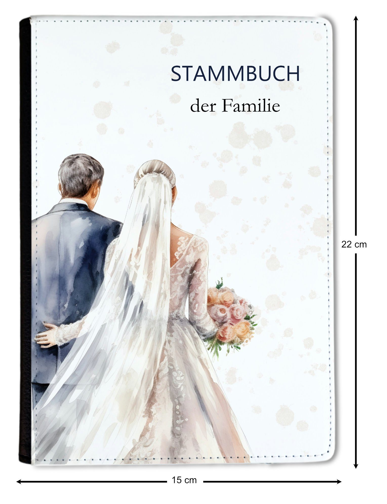 Thumbnail - CreaDesign Notizbuch Stammbuch A5 Brautpaar Blau Weiß