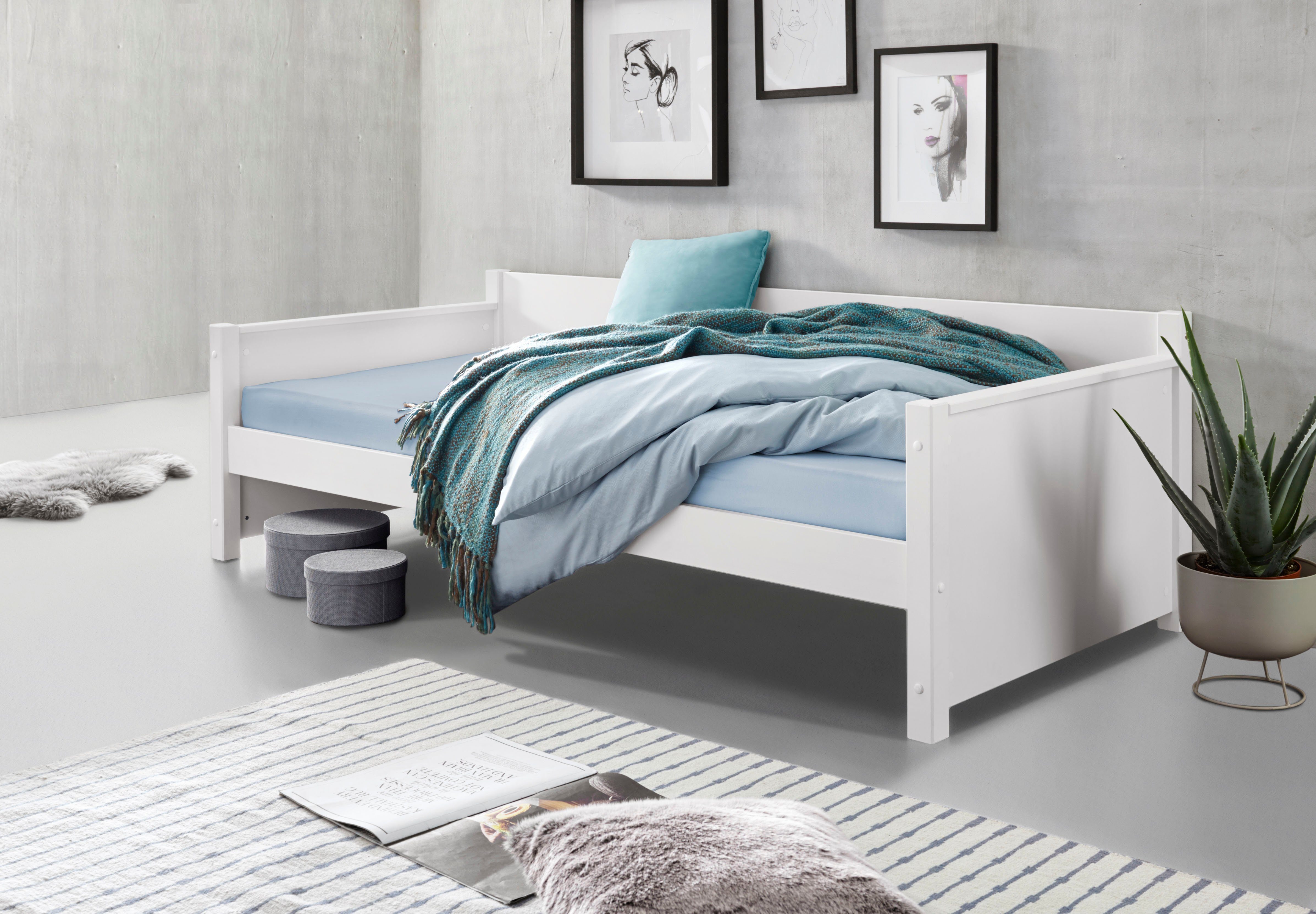 OTTO home Daybett "TIPO " zertifiziertes Massivholz, Gästebett, platzsparend, Option für 2. Schlafgelegenheit
