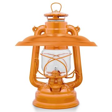 Feuerhand Outdoorkerze Sturmlaterne 276 inkl. Reflektorschirm (Spar-Set, 2-tlg., 1 x Lampe + 1 x Schirm), Farbe: Pastel Orange, pulverbeschichtet