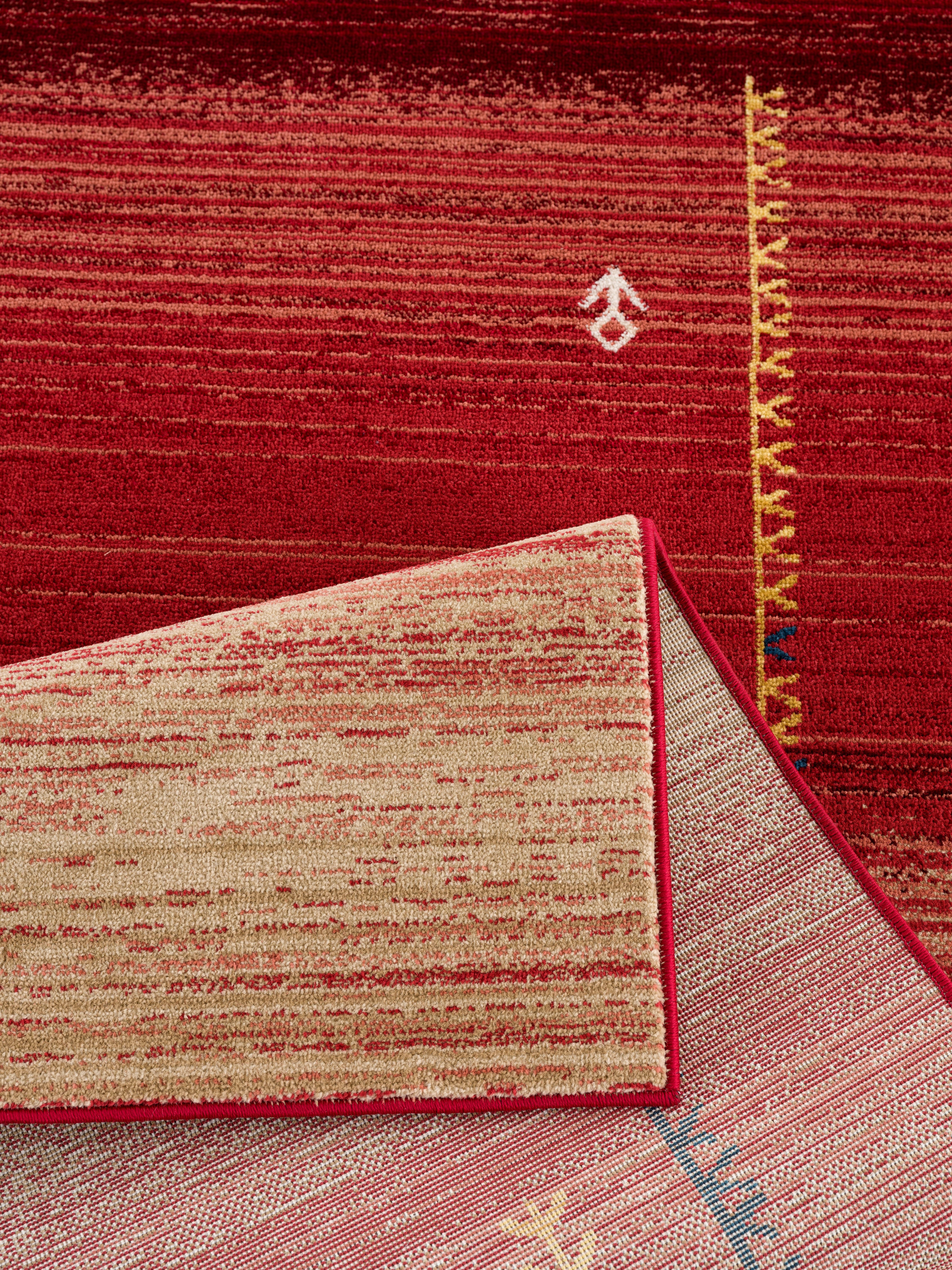Teppich Arkansas, 22 rechteckig, Wohnzimmer, Orient-Optik, Esszimmer rot Farbverlauf, Timbers, Höhe: mm, Schlafzimmer