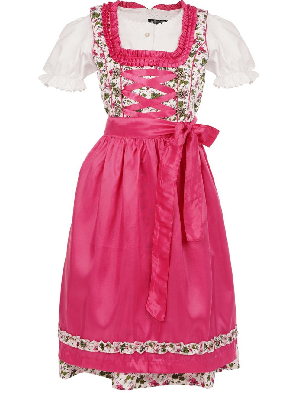 Maddox Dirndl Kinderdirndl 'Zermatt' 3-tlg., Streublümchen Pink
