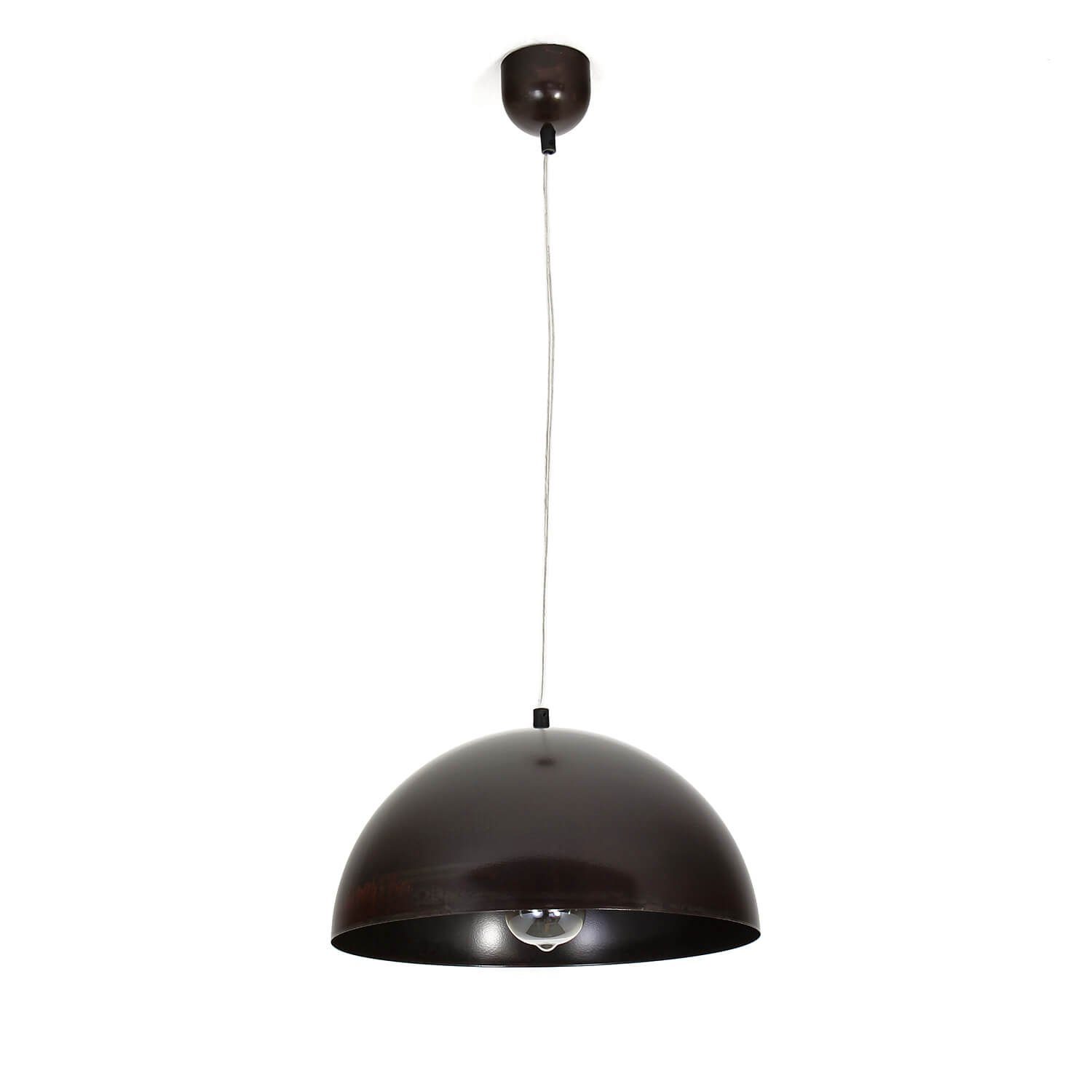 Licht-Erlebnisse Pendelleuchte HEMISPHERE, ohne Leuchtmittel, Hängeleuchte Esszimmer Rost Braun Industrie Pendelleuchte Lampe