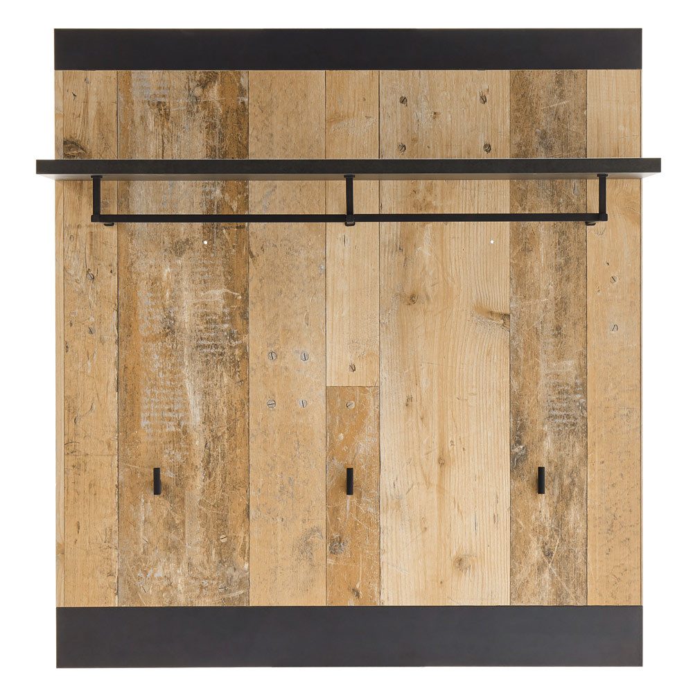 Lomadox Garderobenpaneel SHELTON-61, in Old Style hell Nb. mit anthrazit, B günstig online kaufen