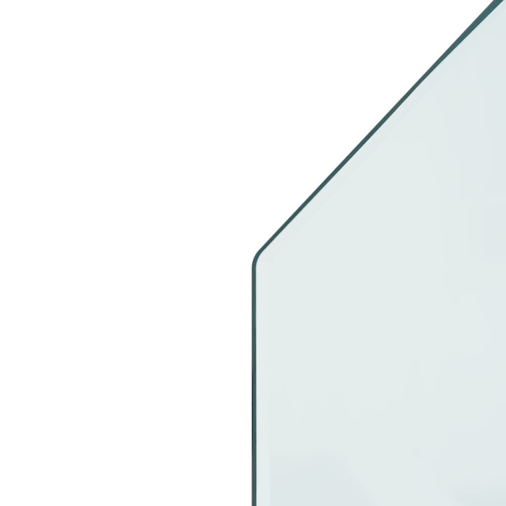 100x50 Kaminofen cm Glasplatte St) Sechseck (1 vidaXL Tischplatte
