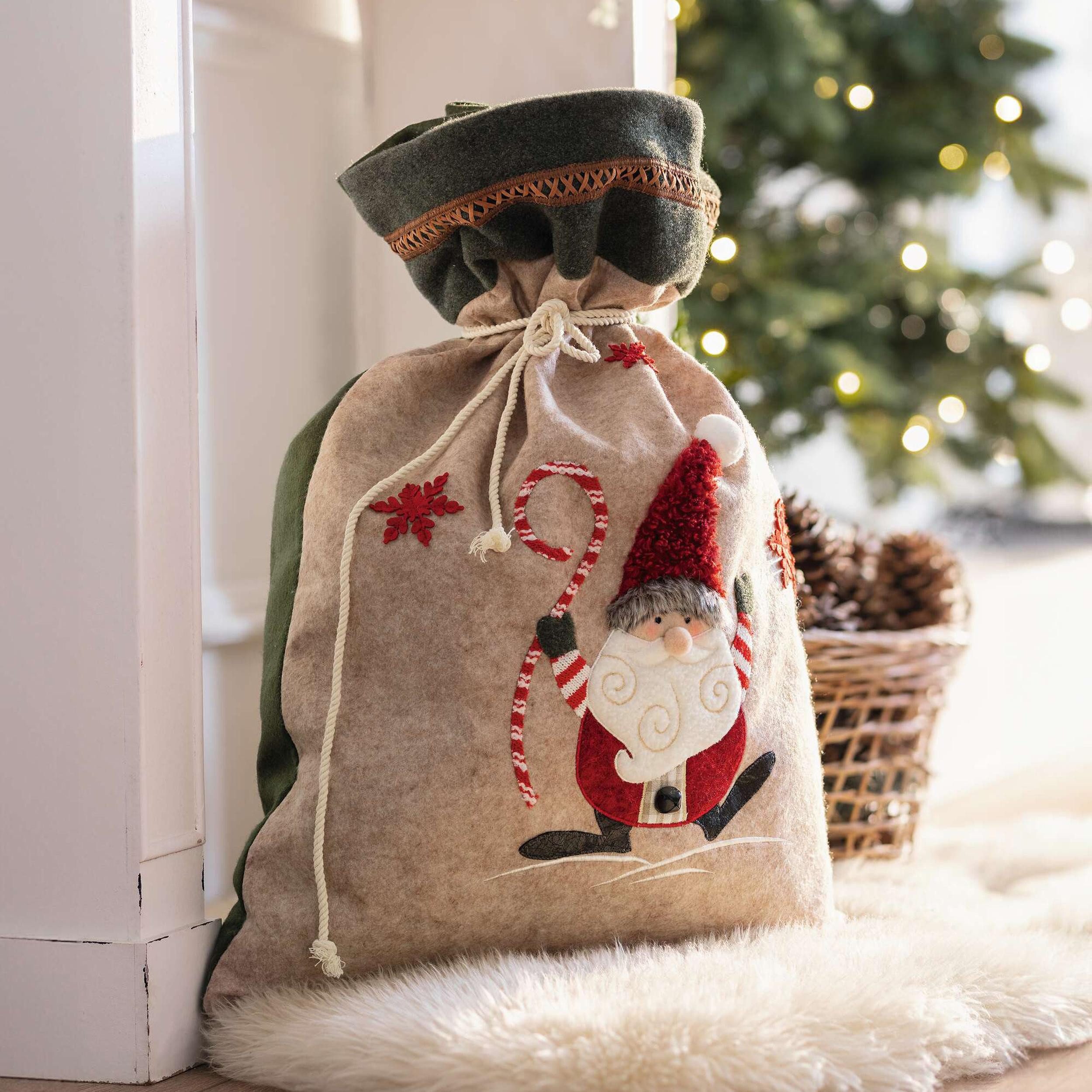 Home-trends24.de Geschenkbox XXL Wichtel Geschenkbeutel Geschenksack Weihnachten Deko 68 cm