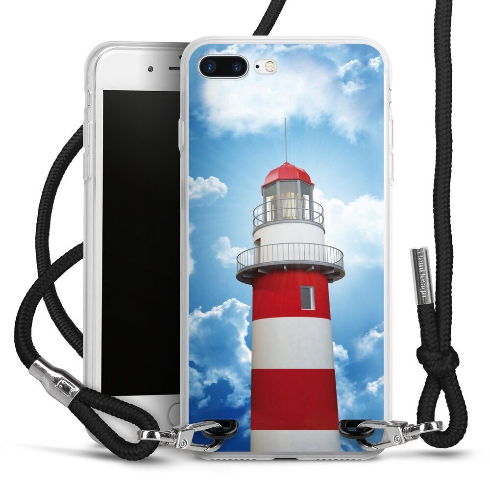 DeinDesign Handyhülle Leuchtturm Wolke Himmel Leuchtturm, Apple iPhone 8 Plus Handykette Hülle mit Band Case zum Umhängen