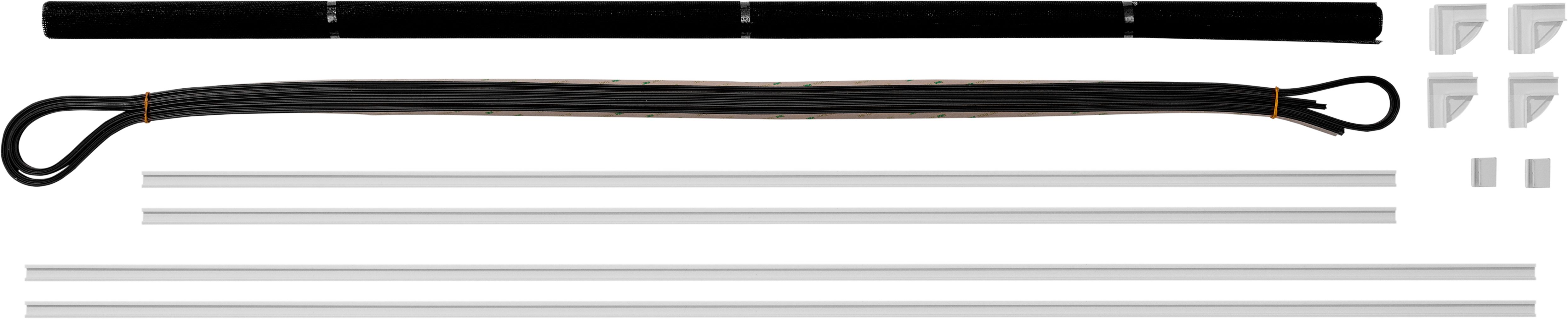 SCHELLENBERG Insektenschutz-Fensterrahmen für Dachfenster, Fiberglasgewebe mit Magnetrahmen, (Set, 1-St), ohne bohren, 80 x 140 cm, weiß