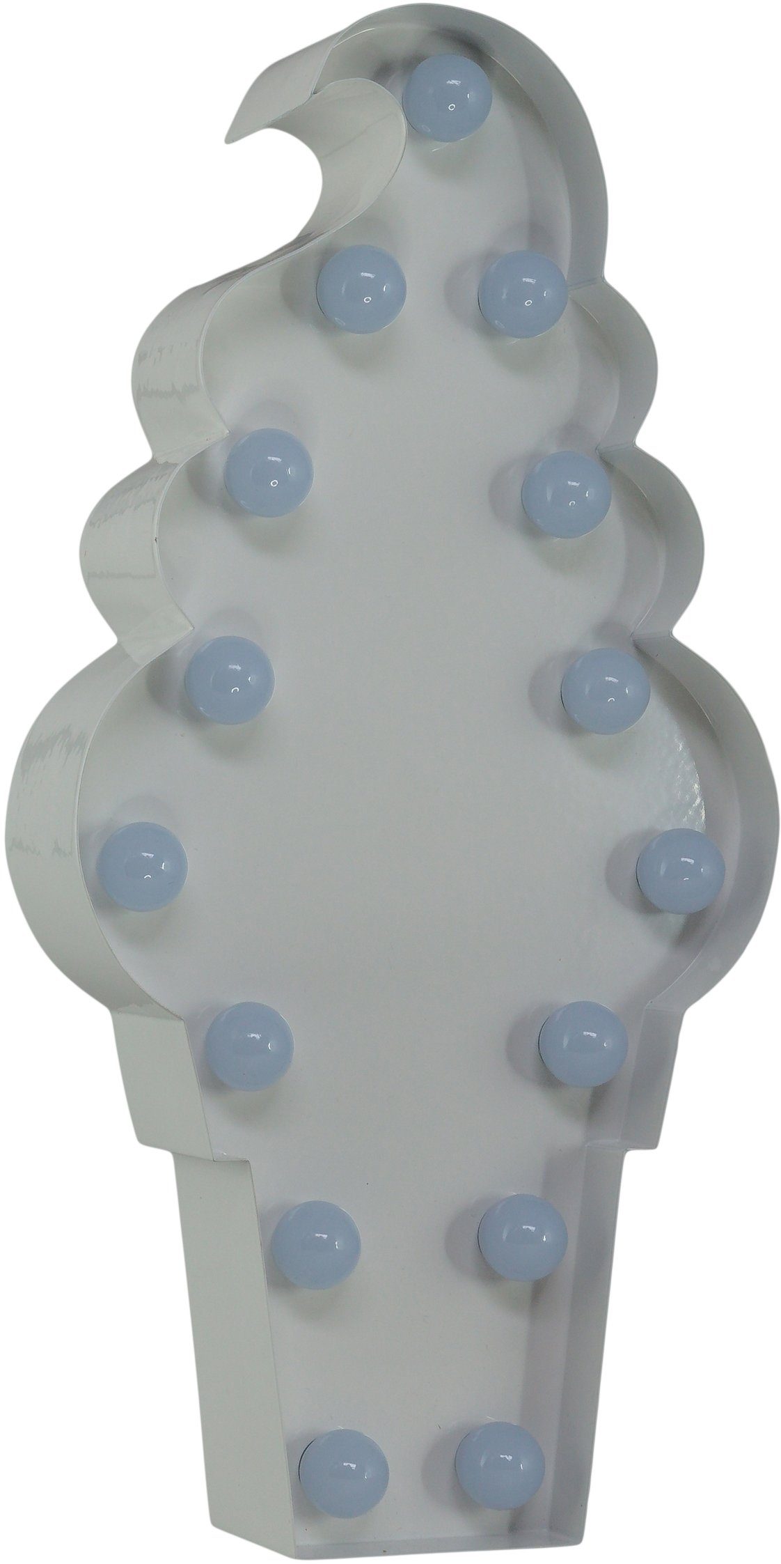 MARQUEE LIGHTS - festverbauten Tischlampe Warmweiß, Icecream 15 Icecream, Wandlampe, mit LED cm Dekolicht LED integriert, fest LEDs 15x31