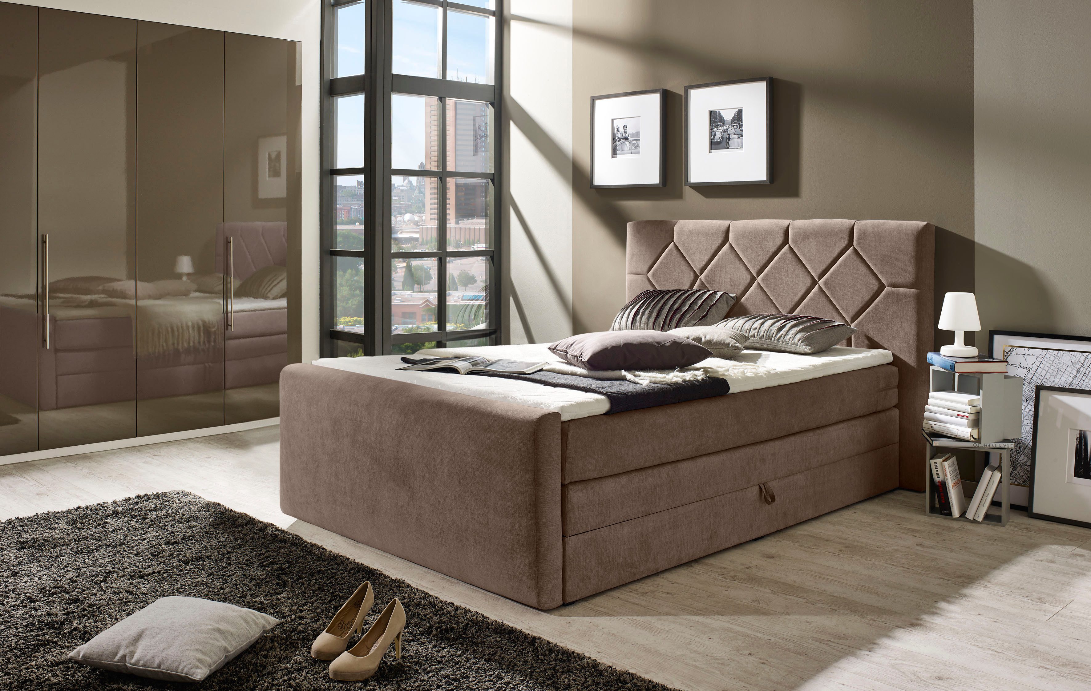Places of Style Boxspringbett Atlanta, inklusive günstig online kaufen