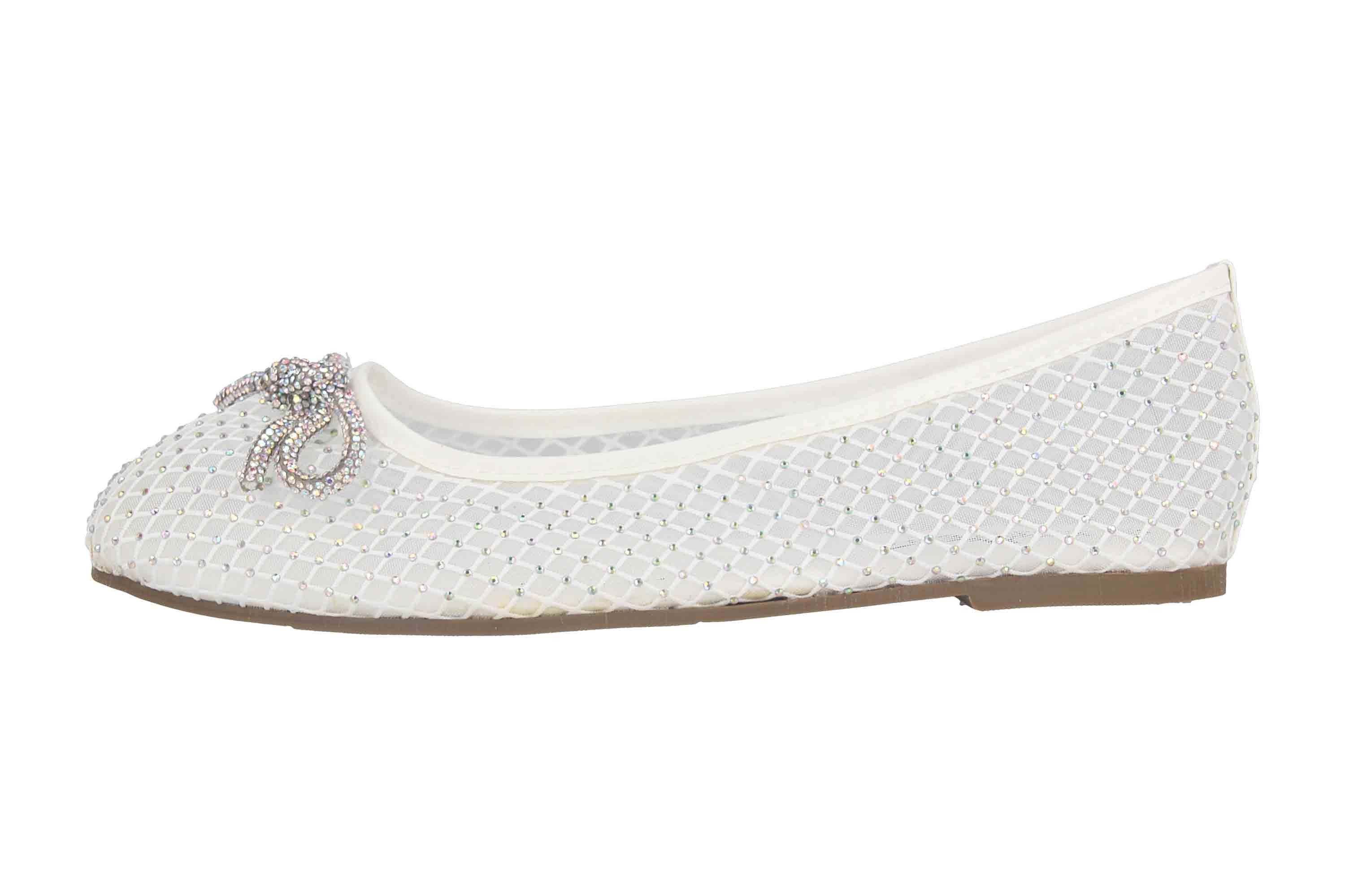 Fitters Footwear 2BB3672001 Bella white-glitter Ballerina